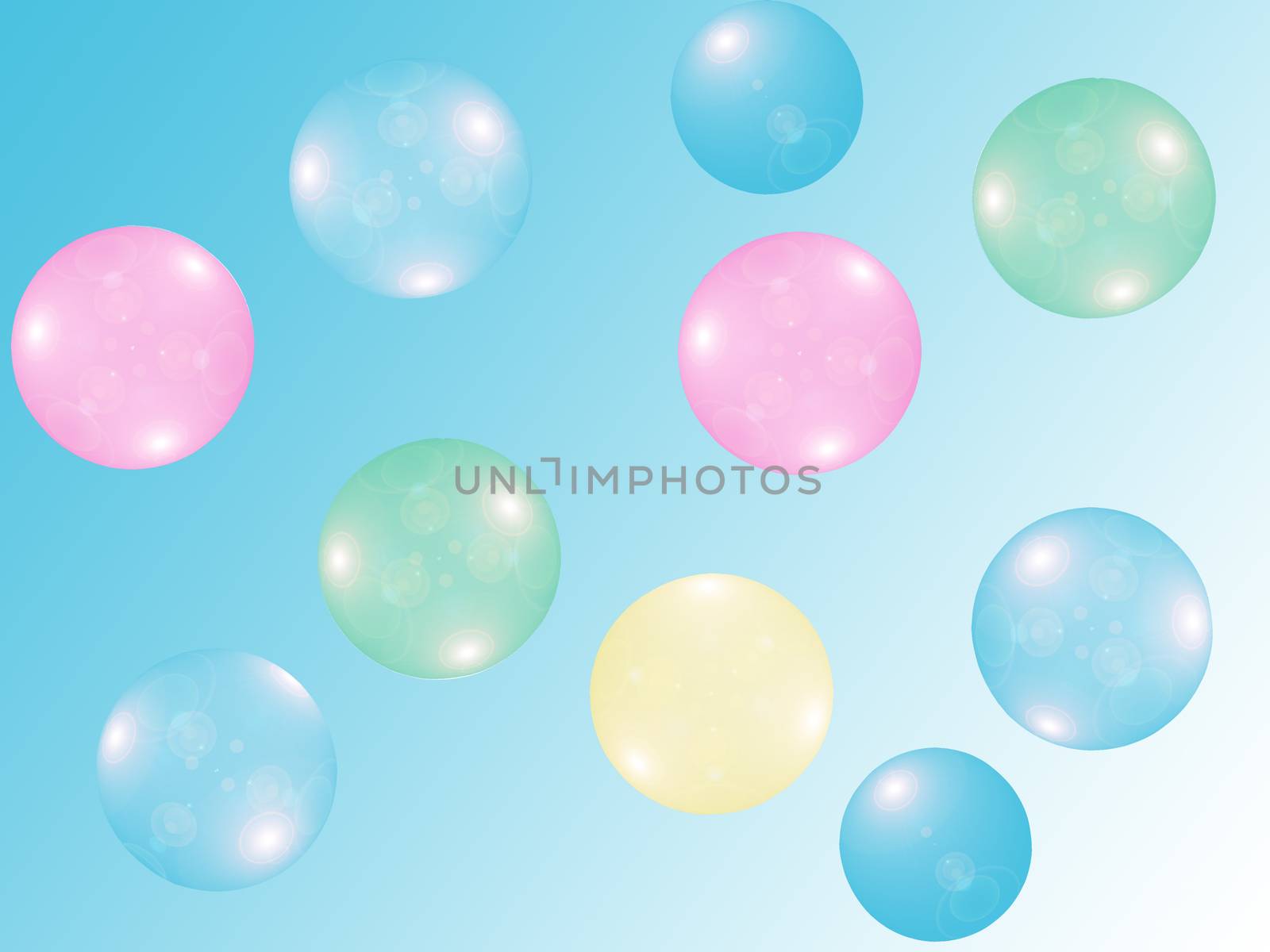 Cheerful multicolored balls for a children's background. Merry bright background with multicolored balloons.