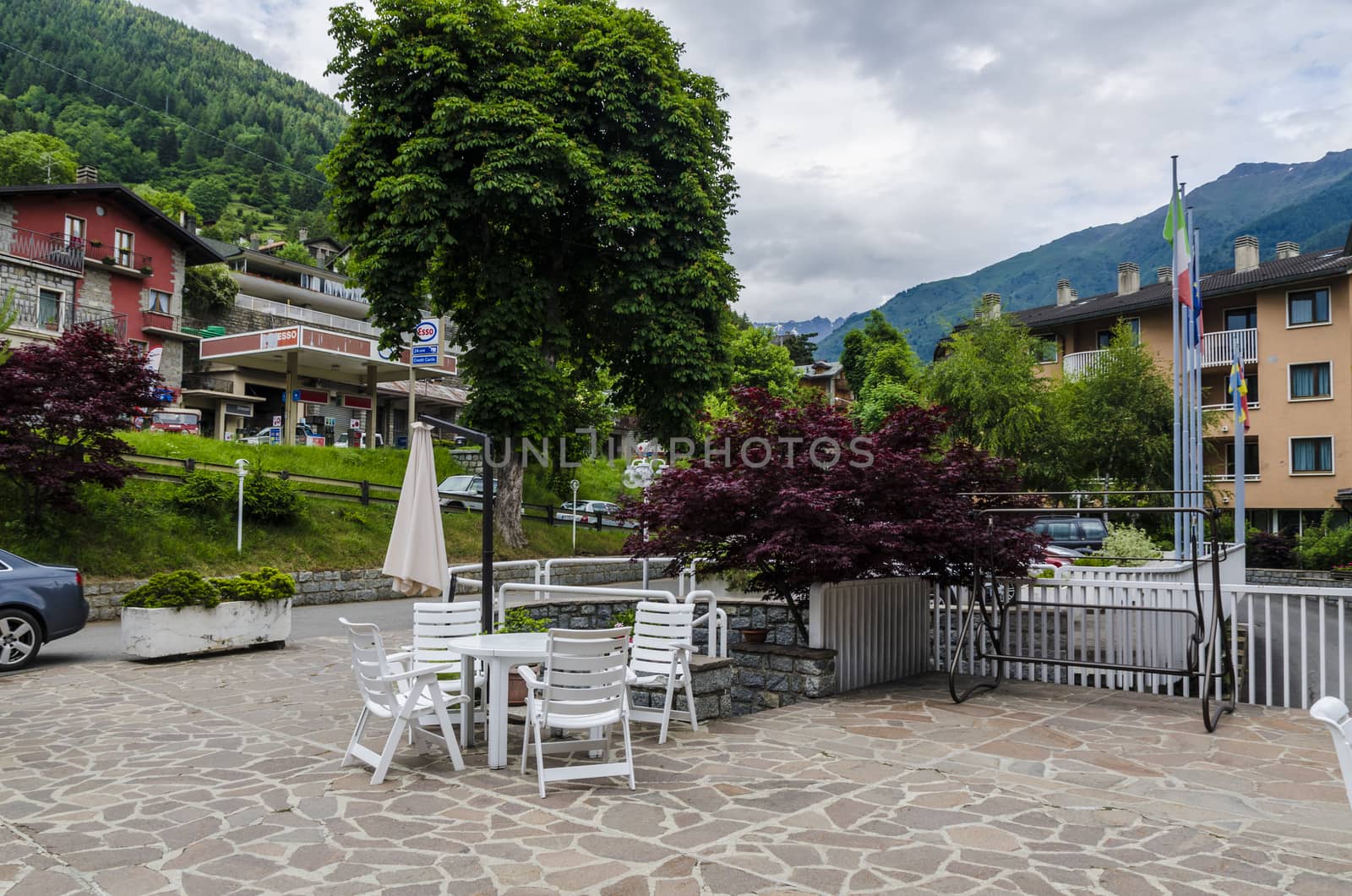 Ponte di Legno- Italy. Streets and homes