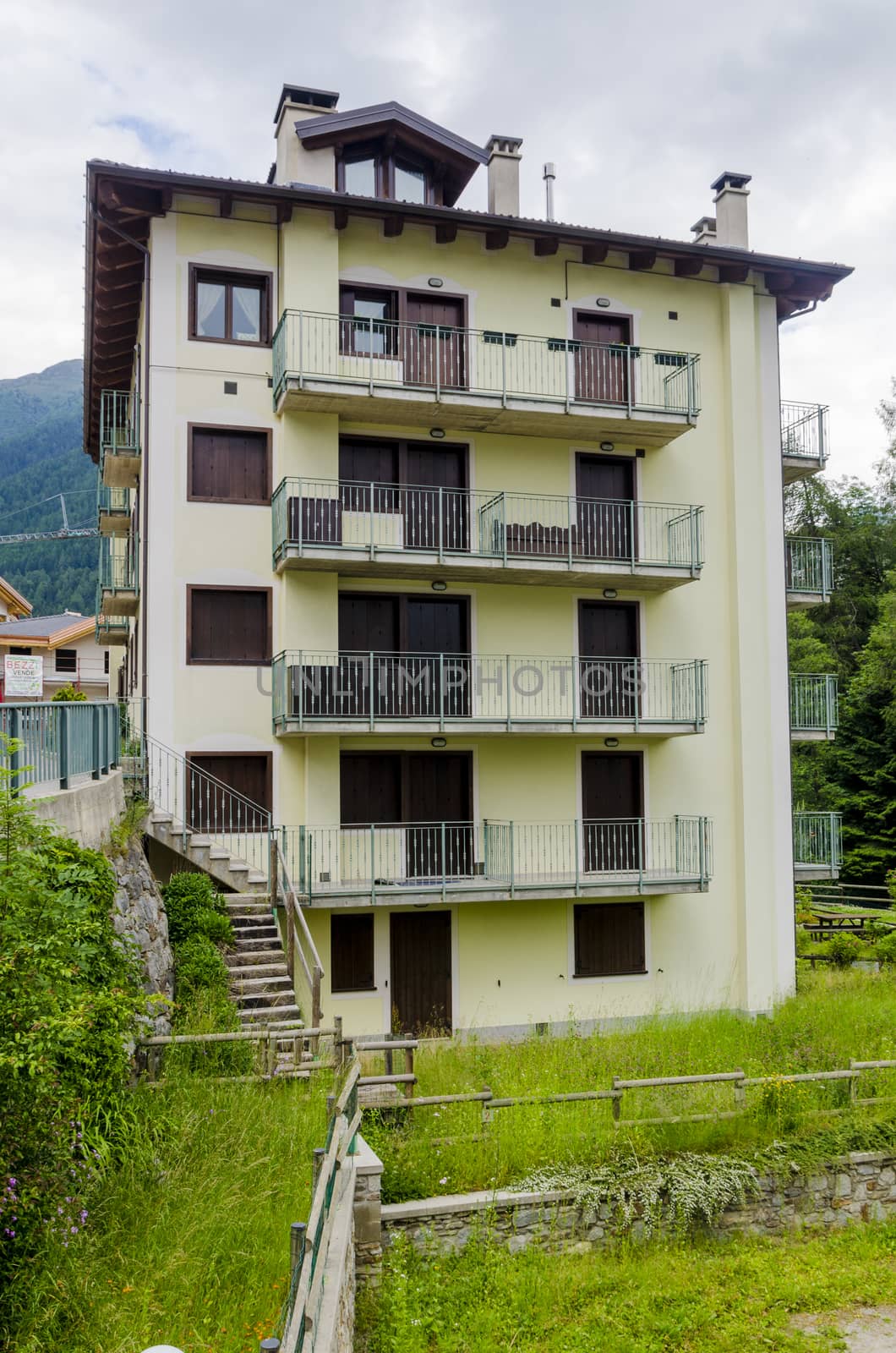 Ponte di Legno- Italy. Streets and homes by rogkoff