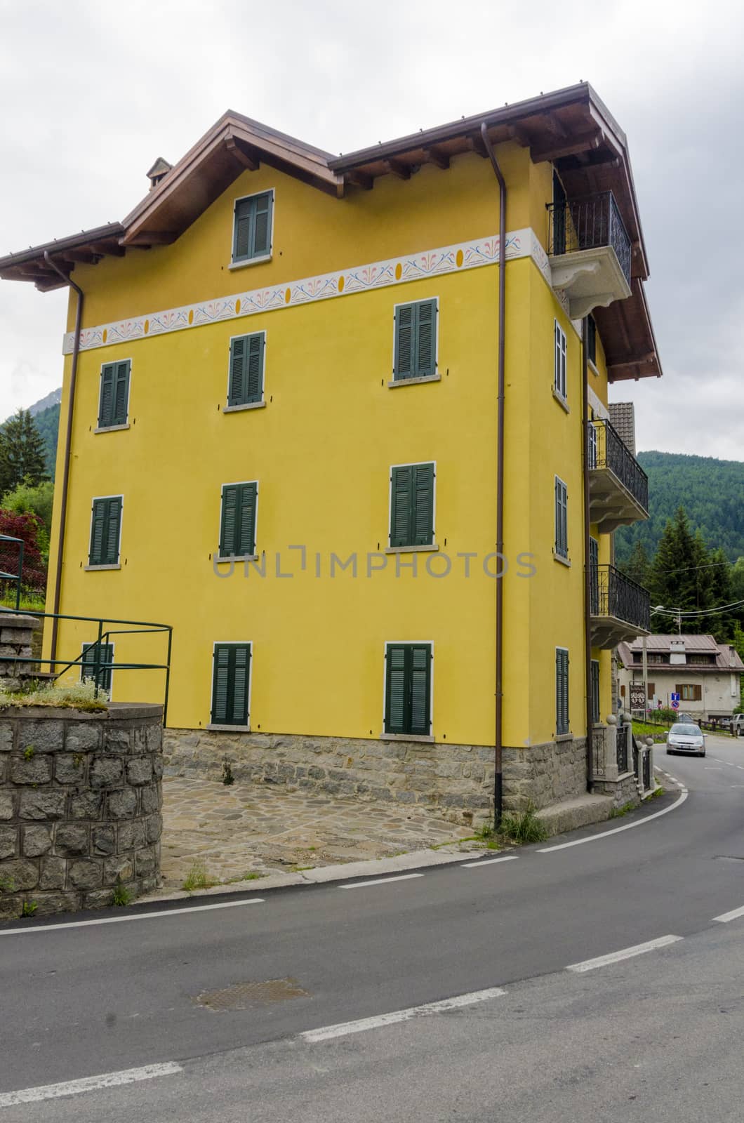 Ponte di Legno- Italy. Streets and homes by rogkoff