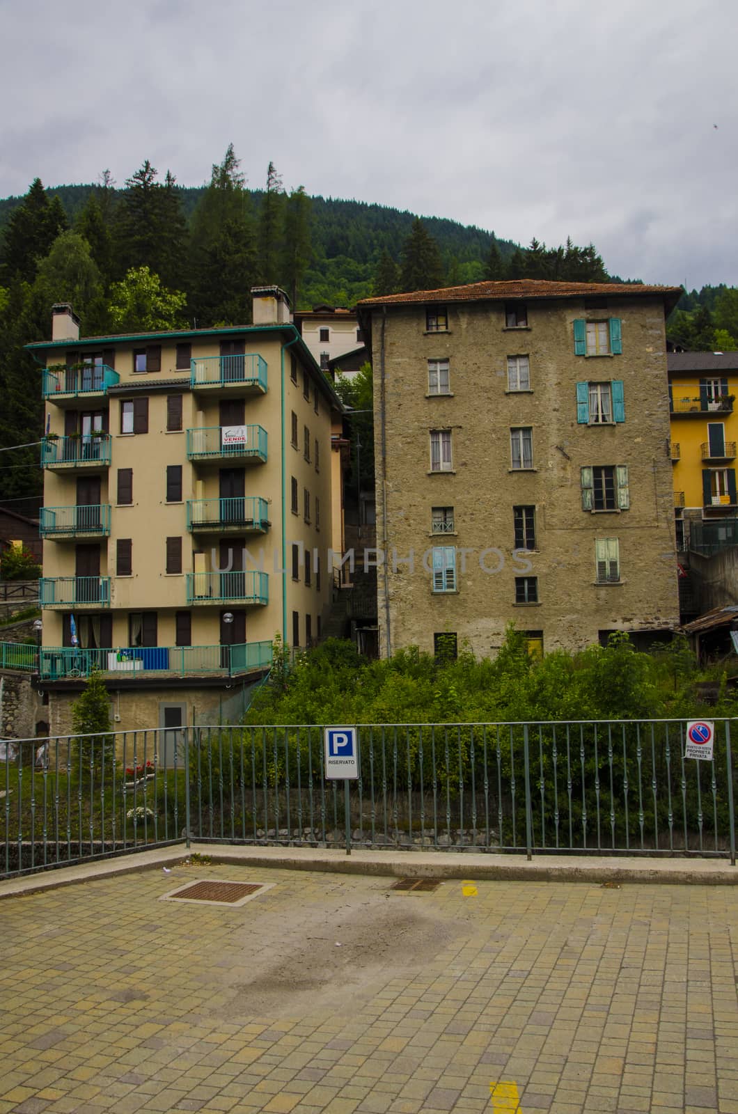 Ponte di Legno- Italy. Streets and homes by rogkoff
