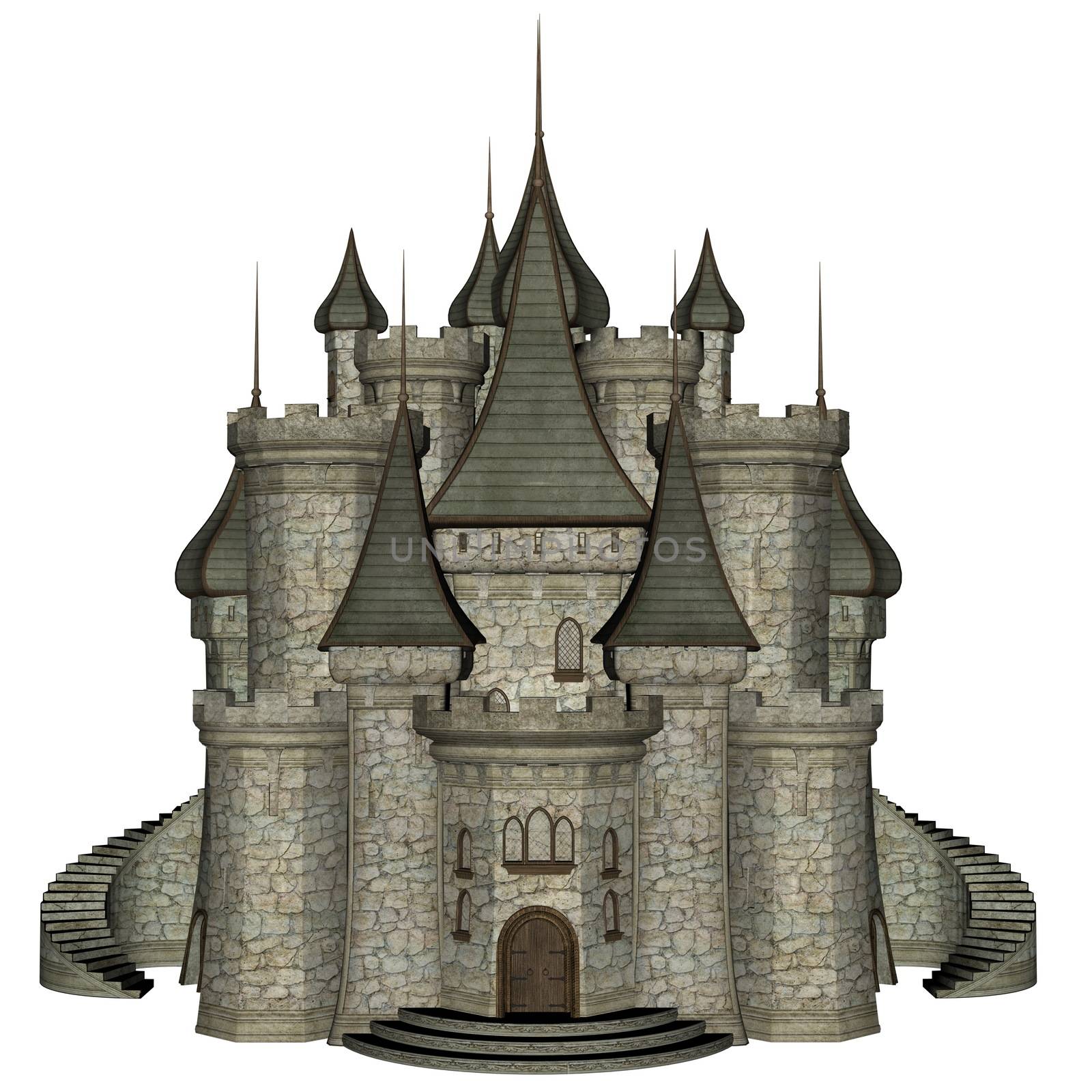 Castle - 3D render by Elenaphotos21