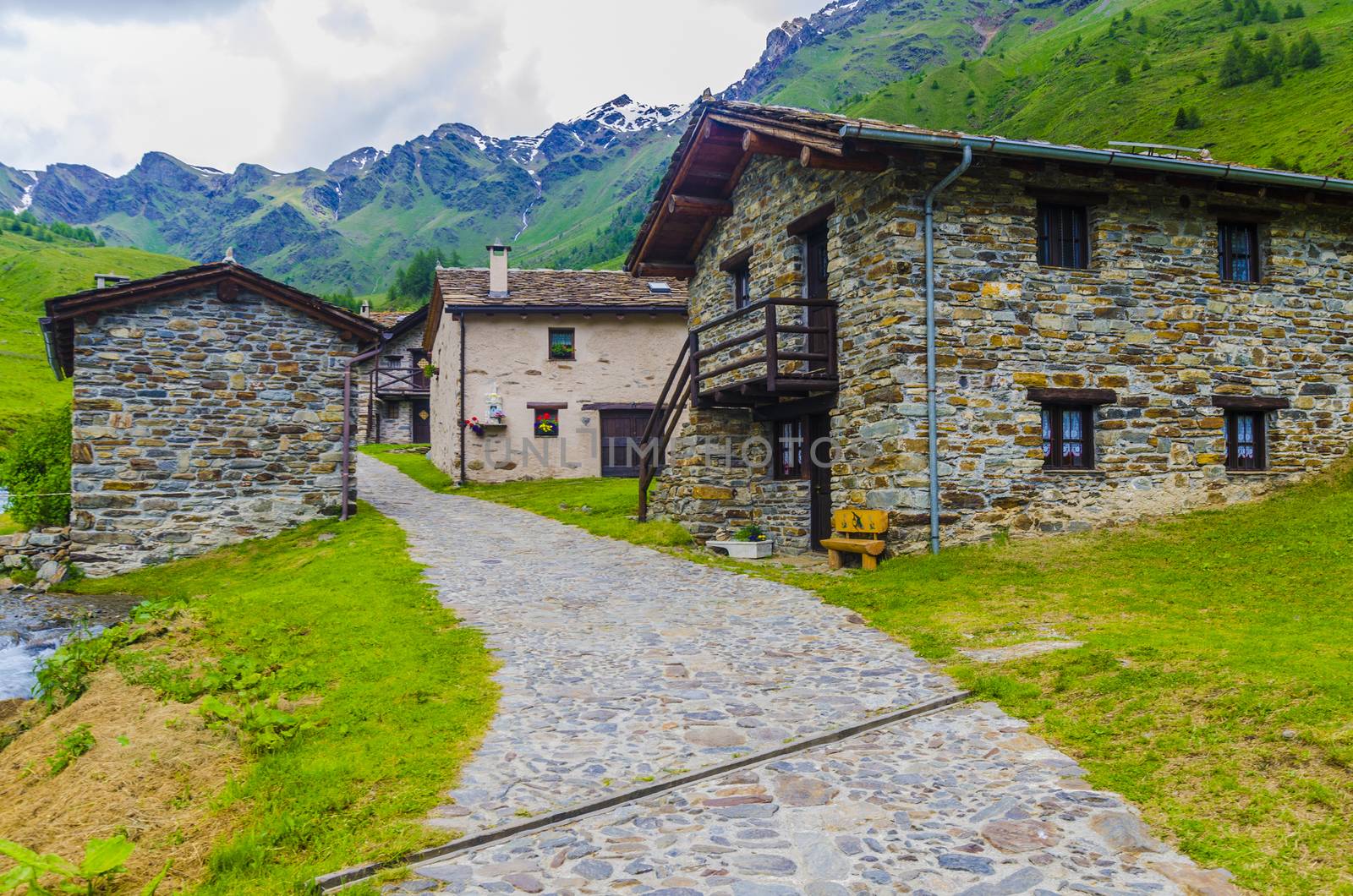 Stone shepherd's house in a peasant villag by rogkoff