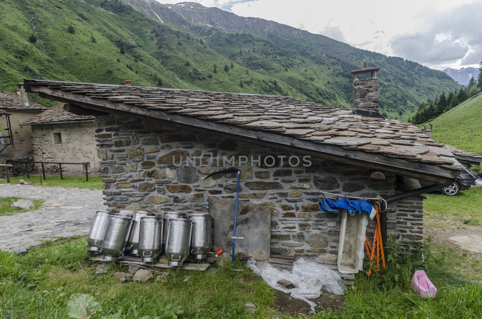 Stone shepherd's house in a peasant villag by rogkoff