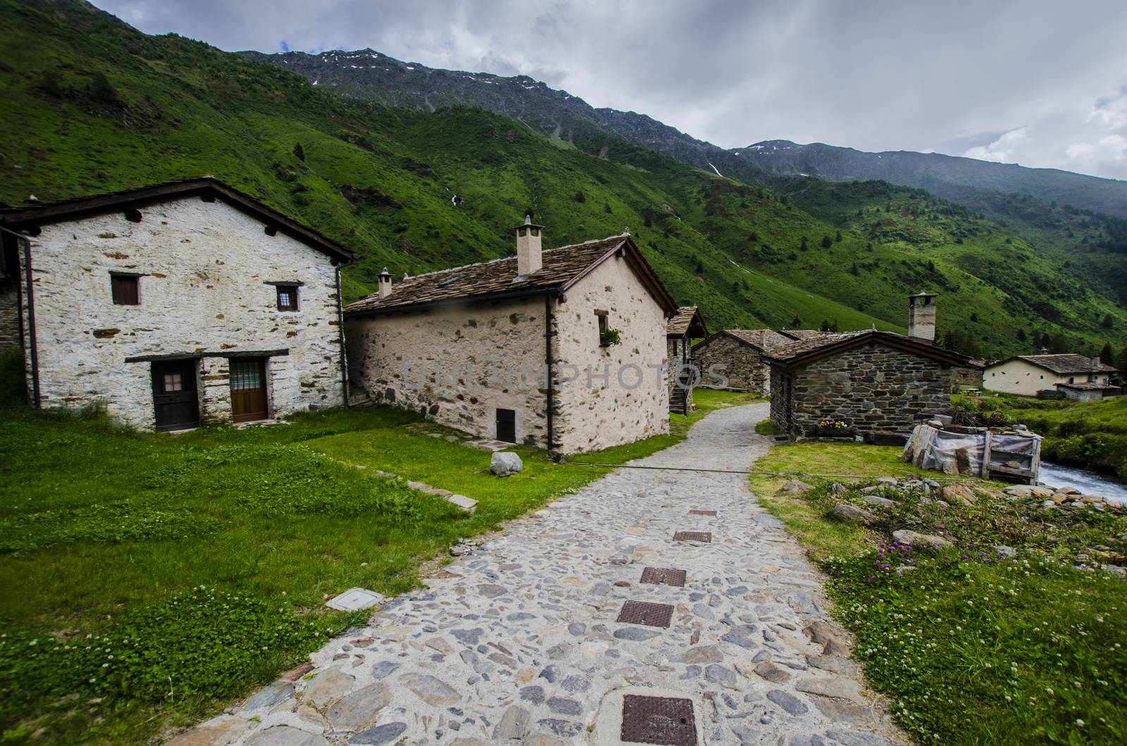 Stone shepherd's house in a peasant villag by rogkoff