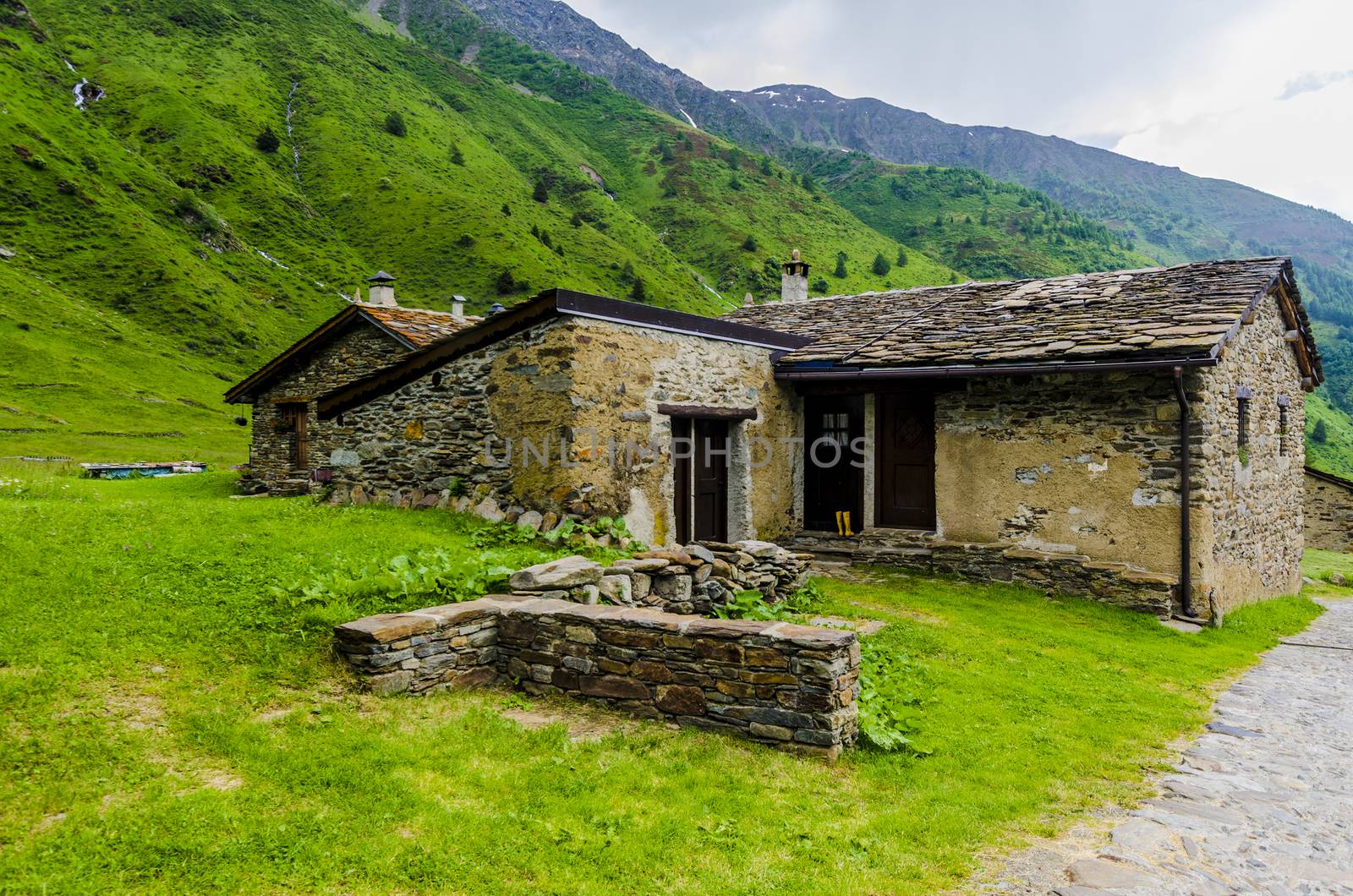 Stone shepherd's house in a peasant villag by rogkoff