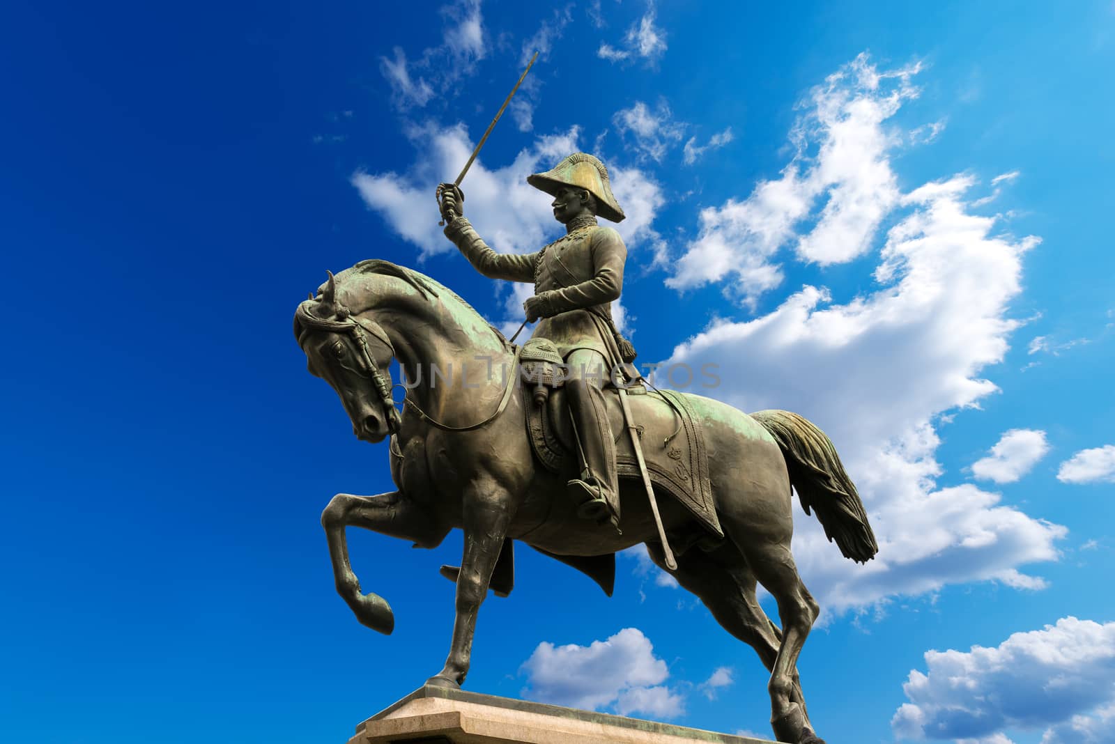 Equestrian monument (1861) dedicated to Carlo Alberto di Savoia, king of Sardinia and prince of Turin. Carlo Alberto square, Torino, Piemonte, Italy