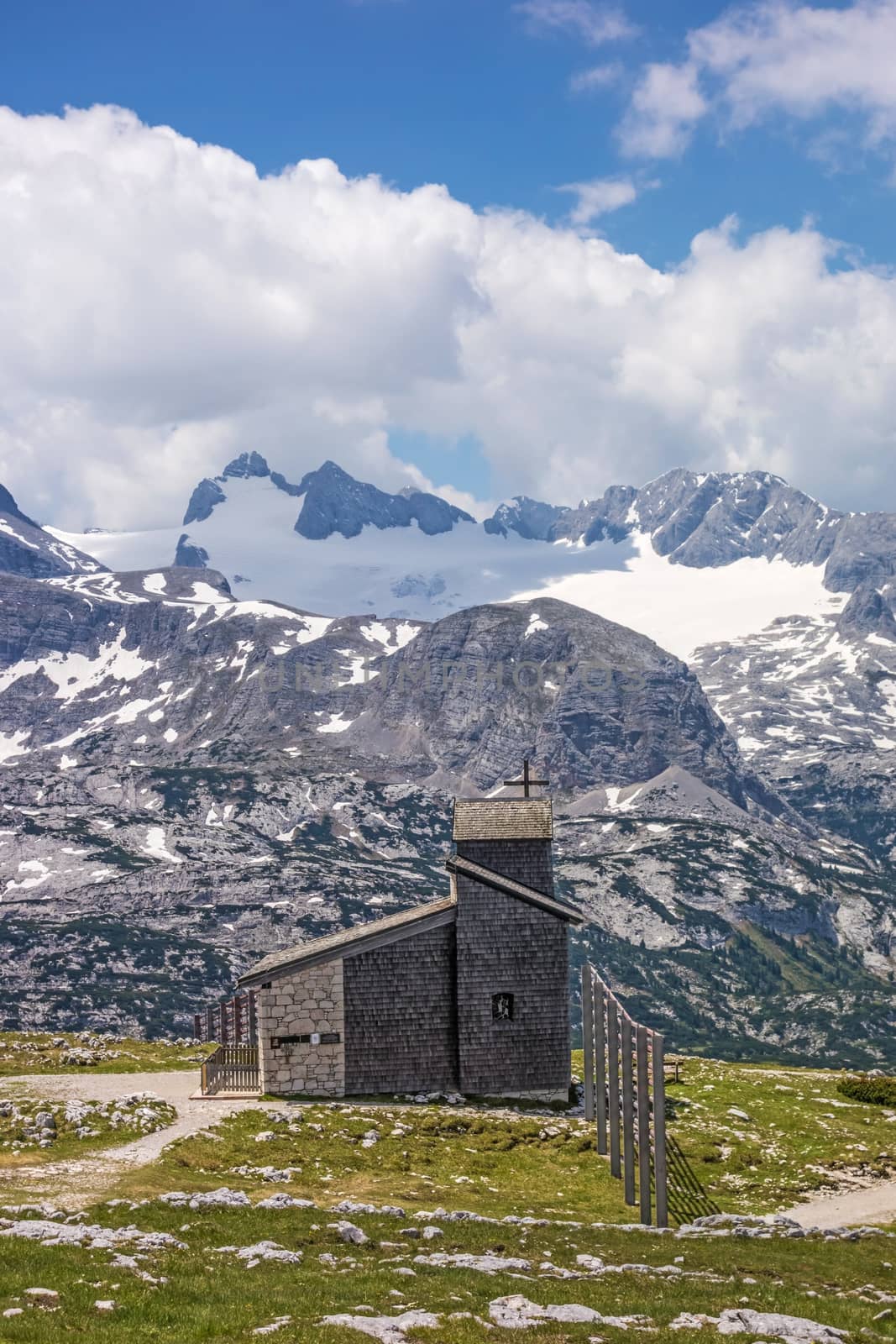 Chapel at the Dachstein on the path to the "Five Fingers" viewing platform