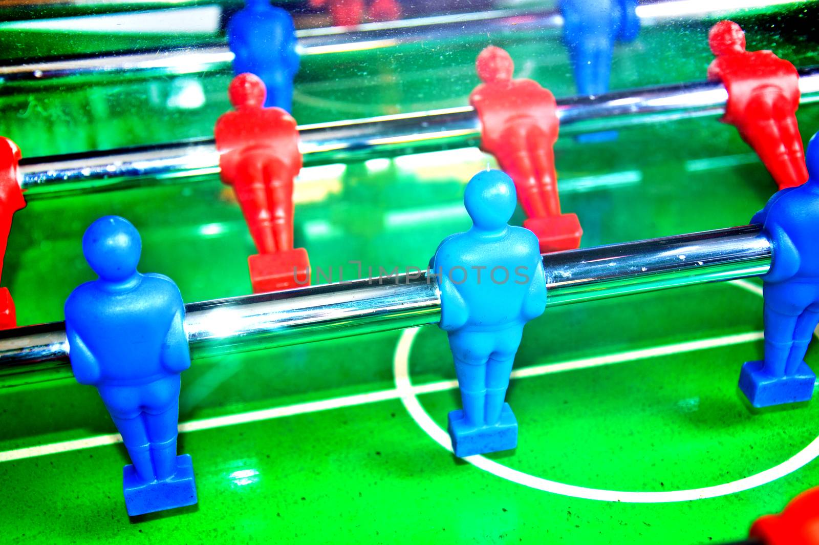 Entertainment conceptual  image. Mini Table Football Game. 