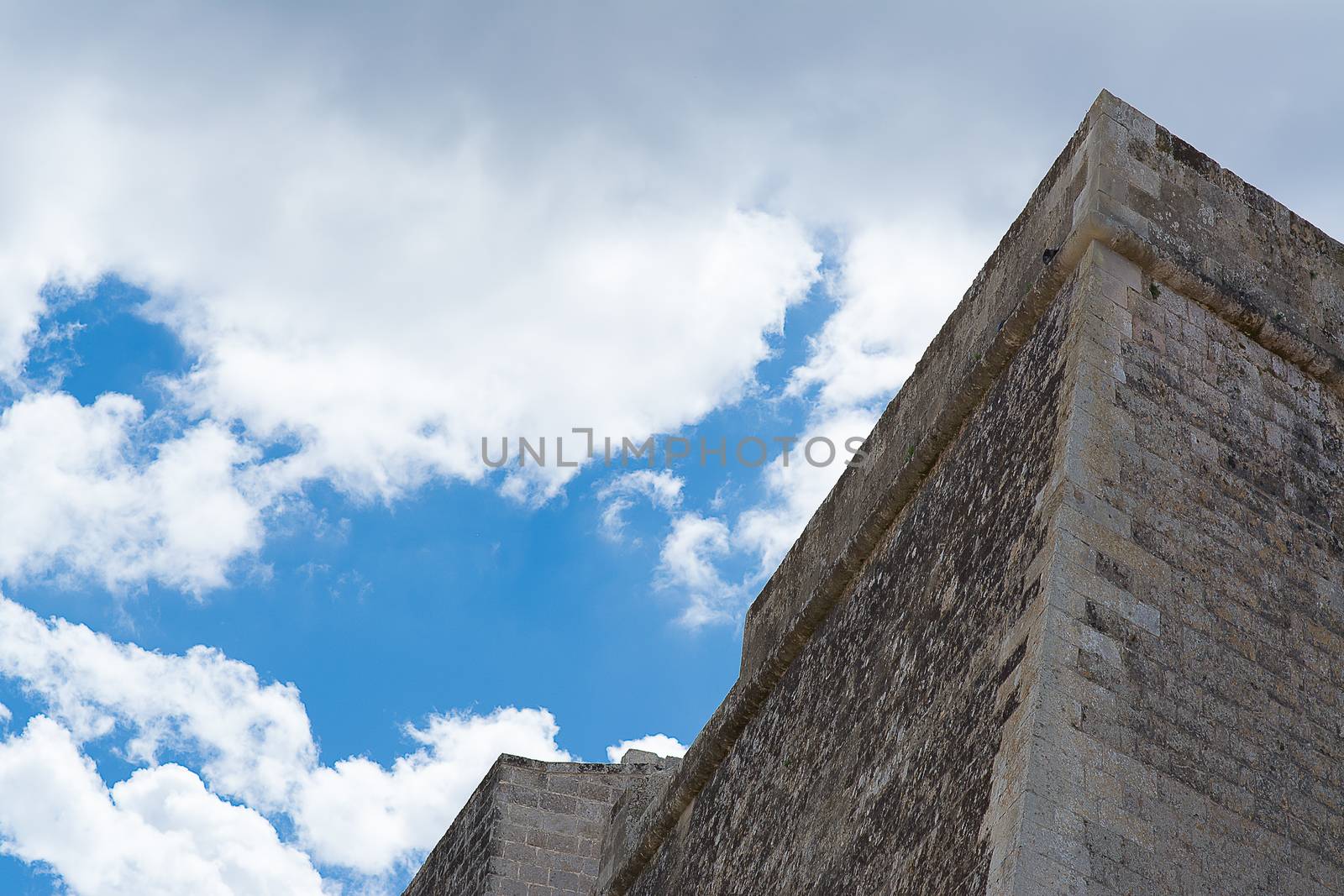 Pointed portion of the tower of the Castle of Otranto in Puglia
