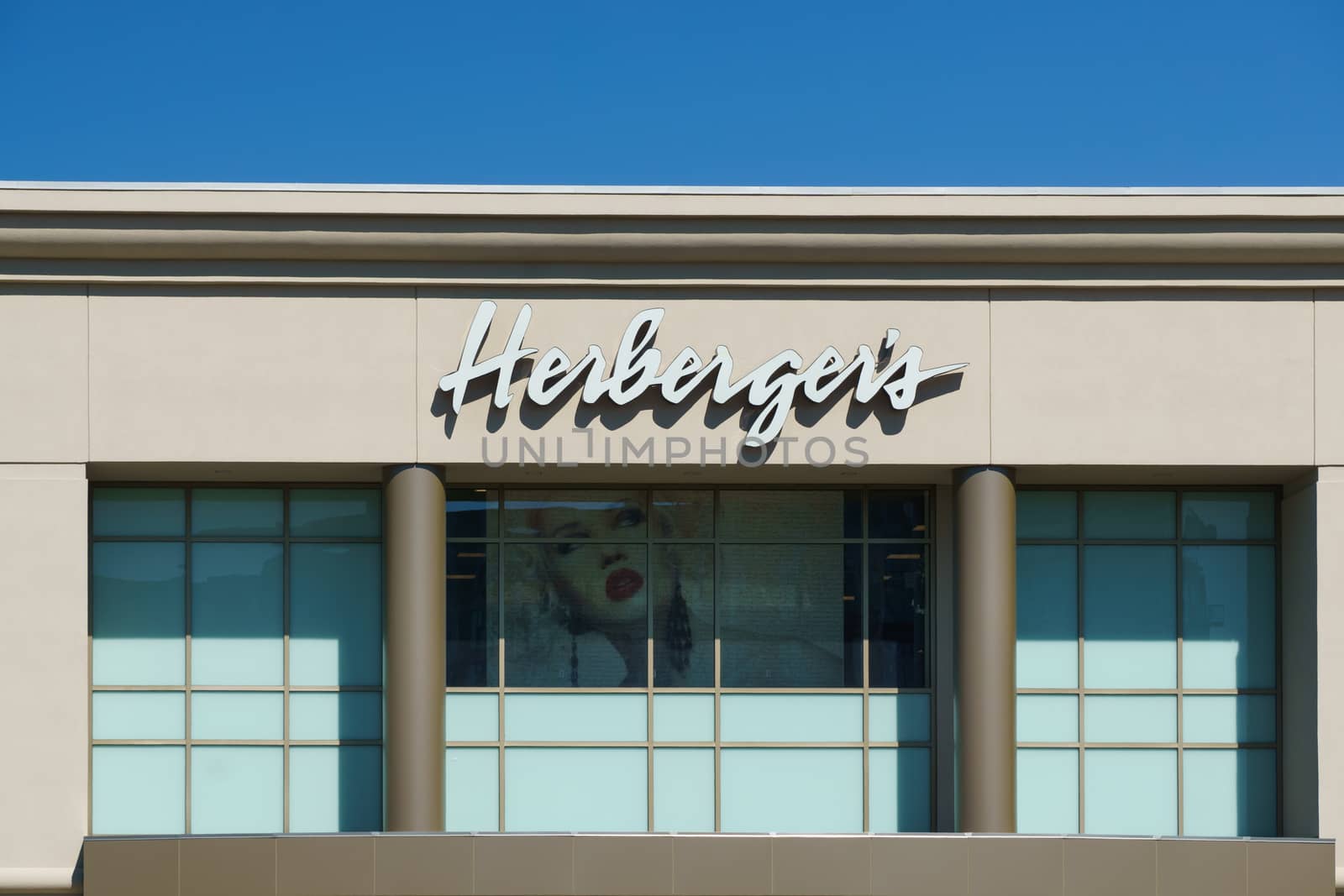 EDINA, MN/USA - AUGUST 11, 2015: Herberger's store exterior. Herberger's is a regional department store chain founded in Minnesota.