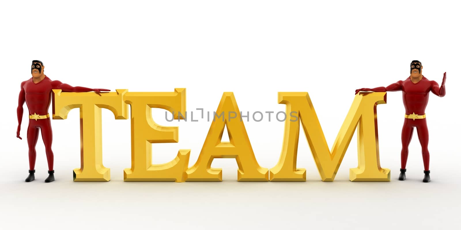 3d superhero s with golden team text concept by touchmenithin@gmail.com