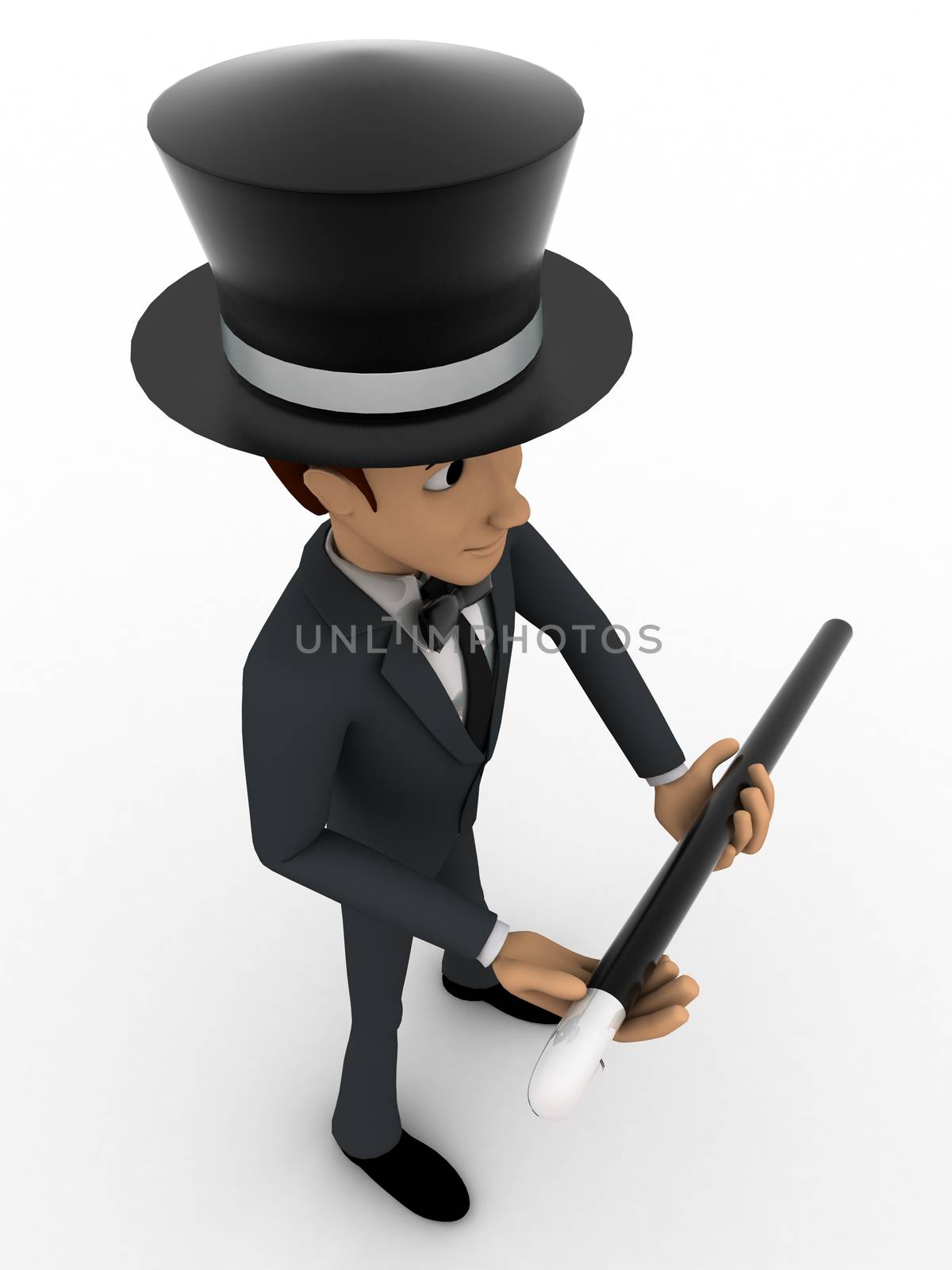 3d man magician concept by touchmenithin@gmail.com