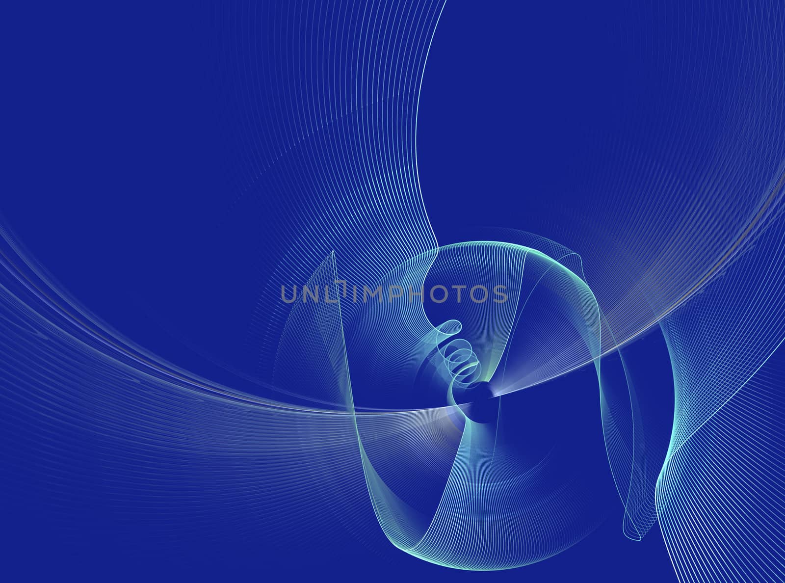 abstract fractal pattern on blue background by Chechotkin