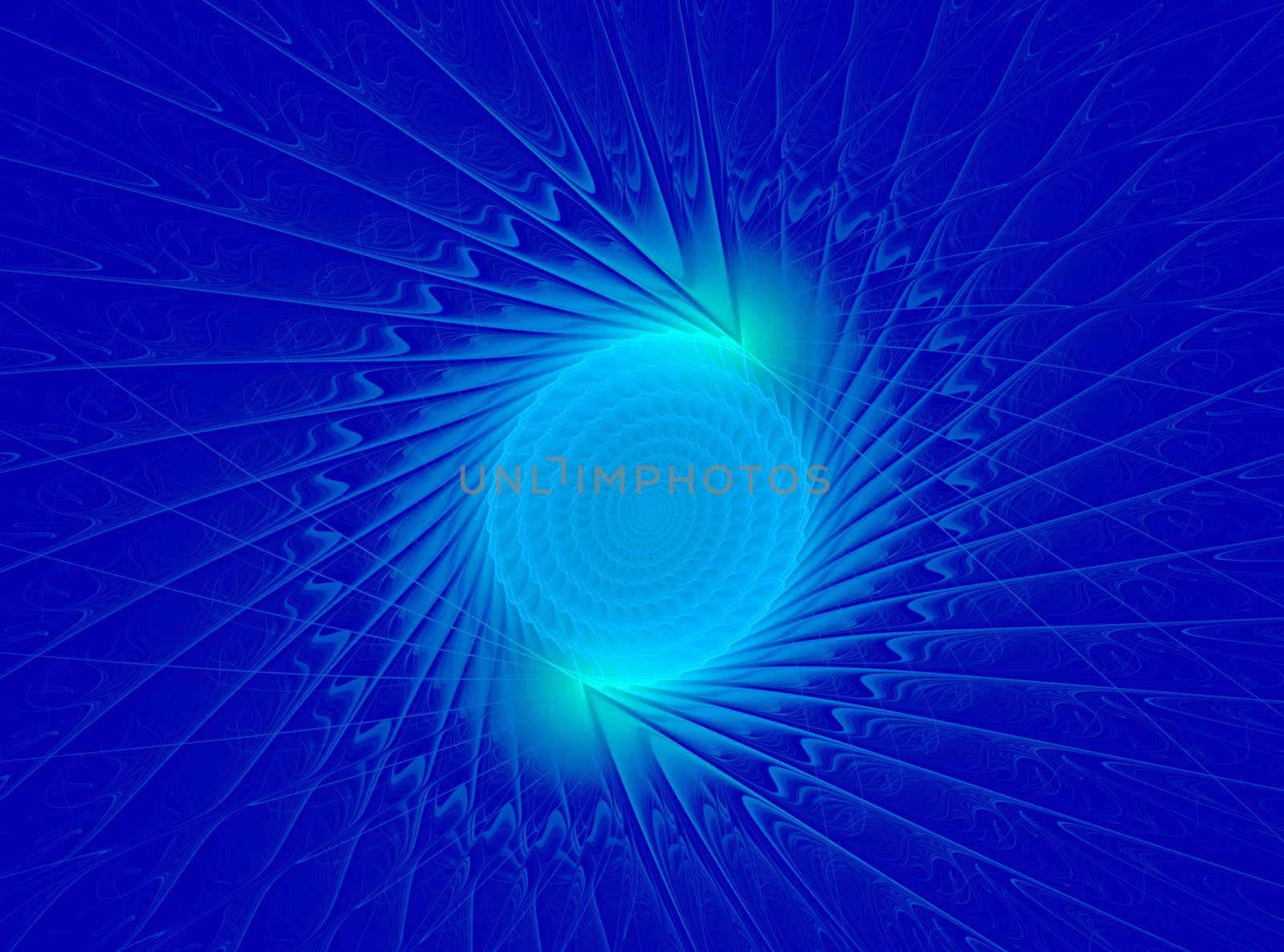 abstract fractal pattern on blue background by Chechotkin