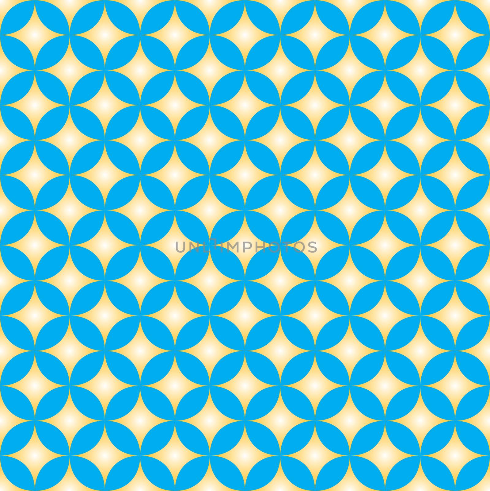 Blue & Yellow Diamond Star Circle Pattern by Balefire9
