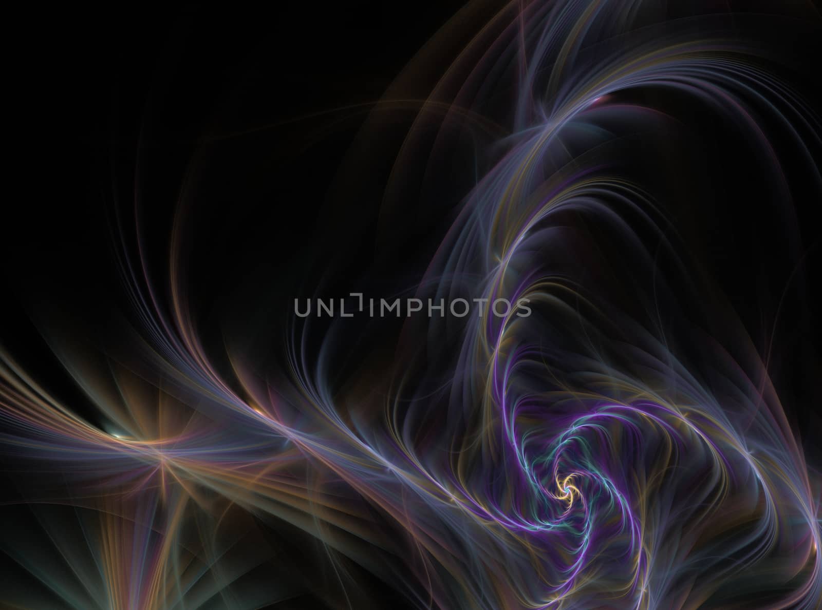 abstract fractal pattern on black background by Chechotkin