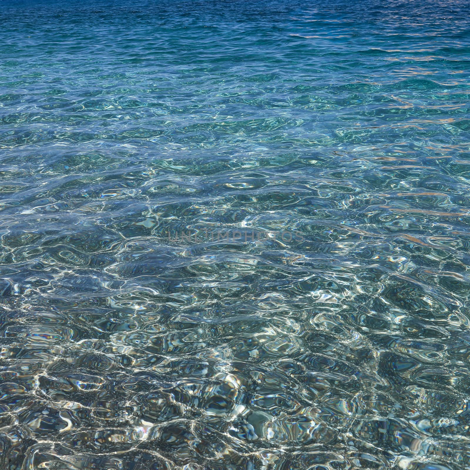 Blue beach and lagoon at the Folegandros island in Greece