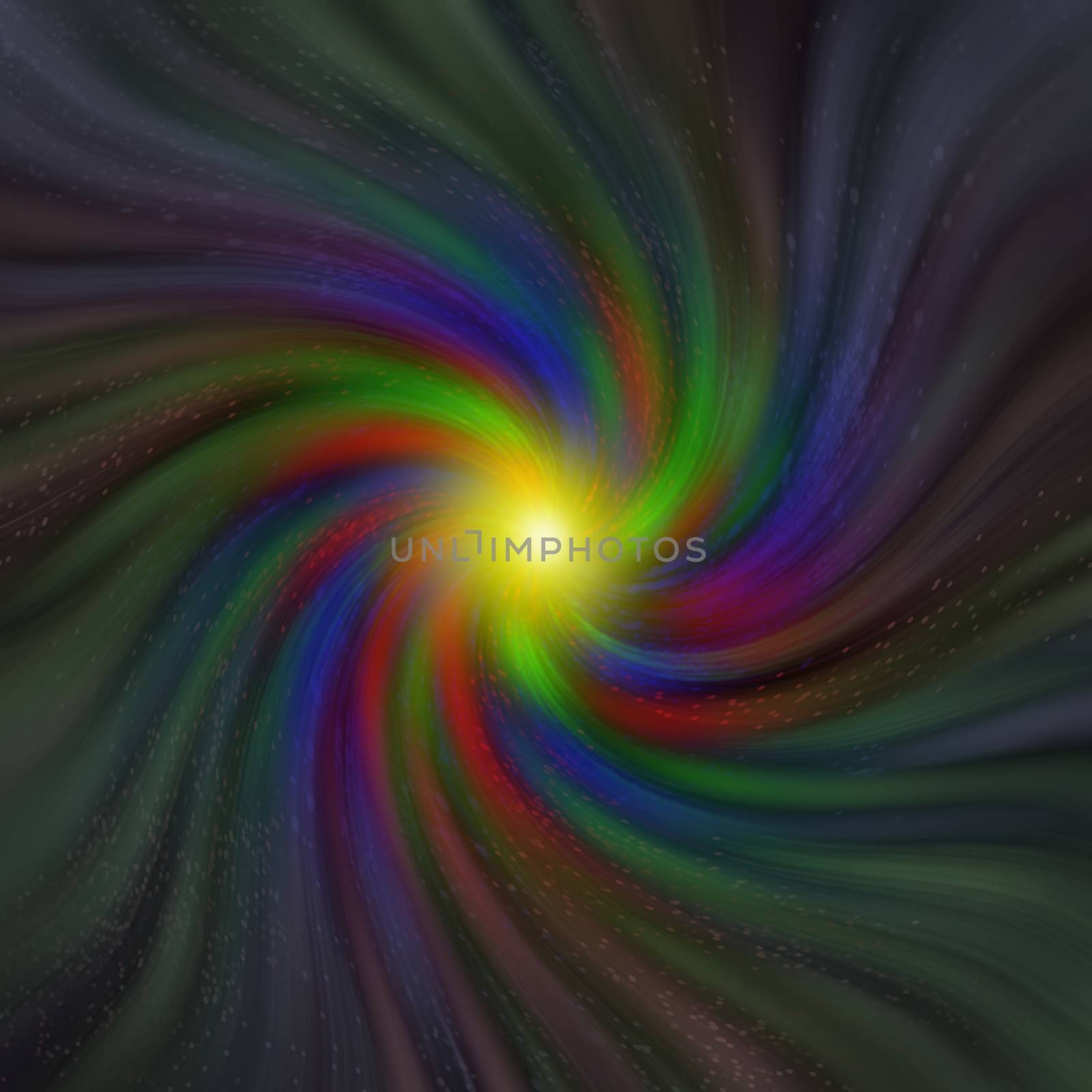 Swirling vortex of colors with varying saturation