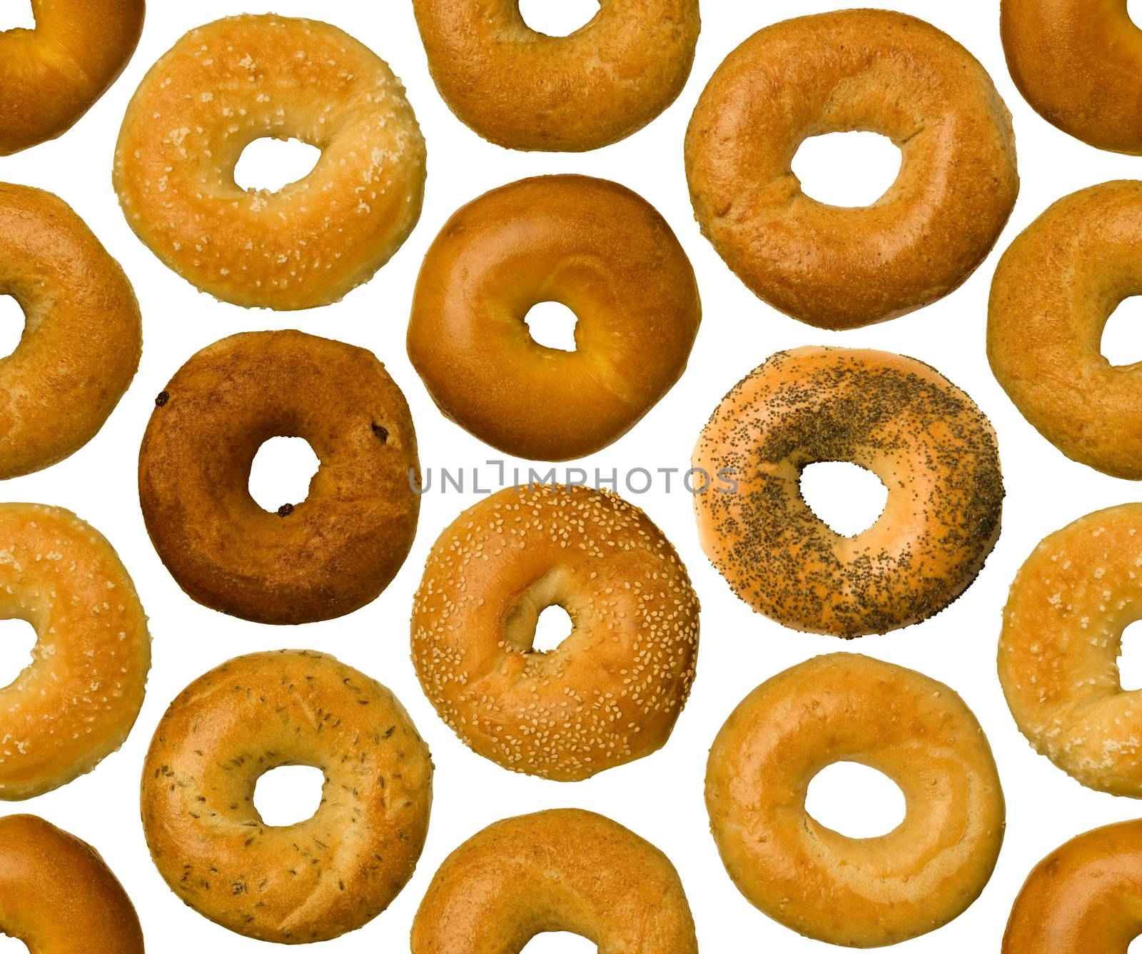 Different types of bagels, seamlessly tileable by Balefire9