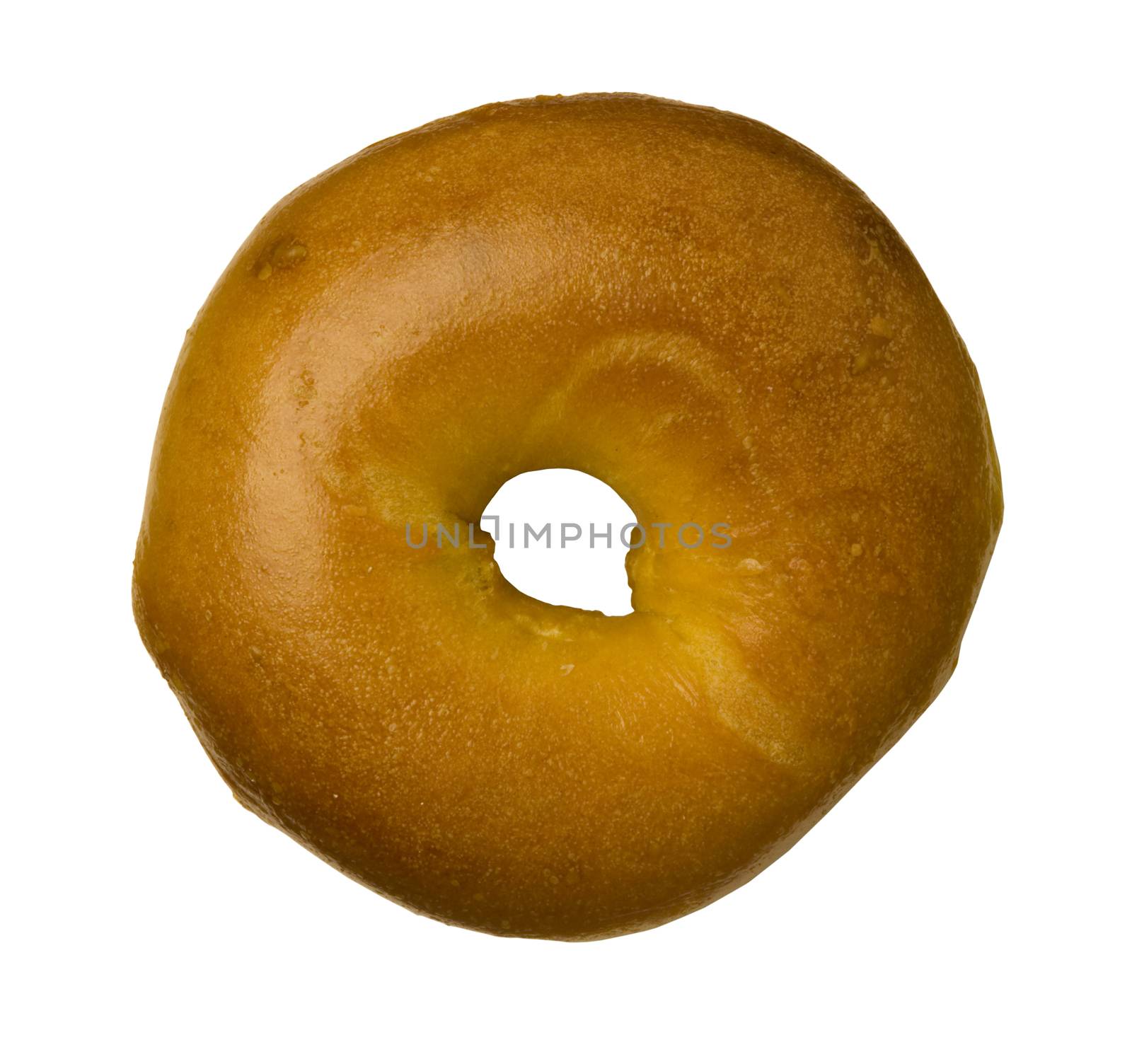 Egg bagel isolated against a white background