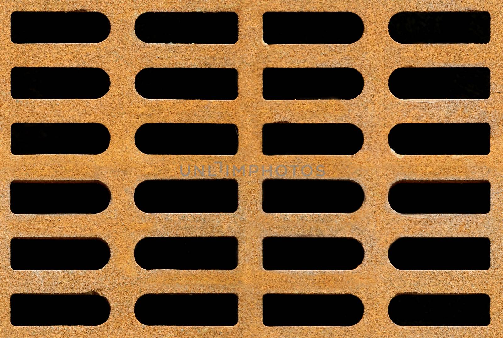 Rusty drain grate background texture, seamlessly tileable