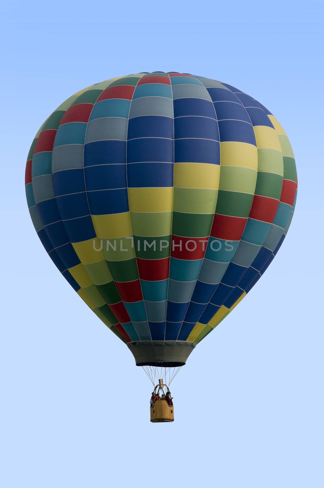 Hot Air Balloon Against Blue Sky by Balefire9