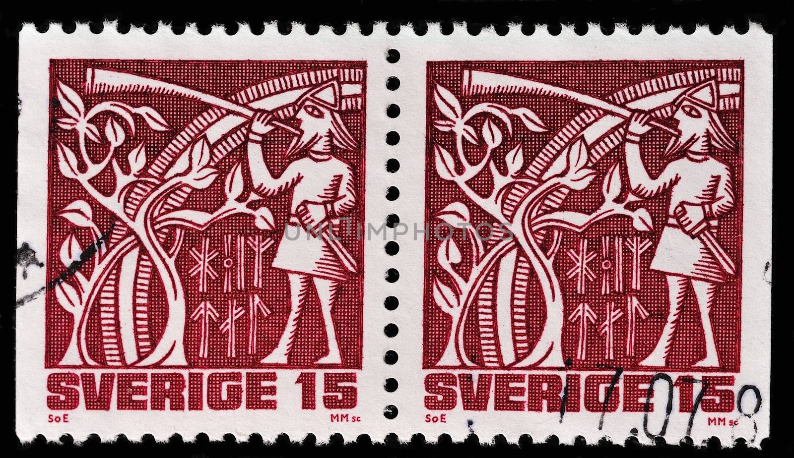 SWEDEN - CIRCA 1981: stamp printed by Sweden, shows Frey, circa 1981