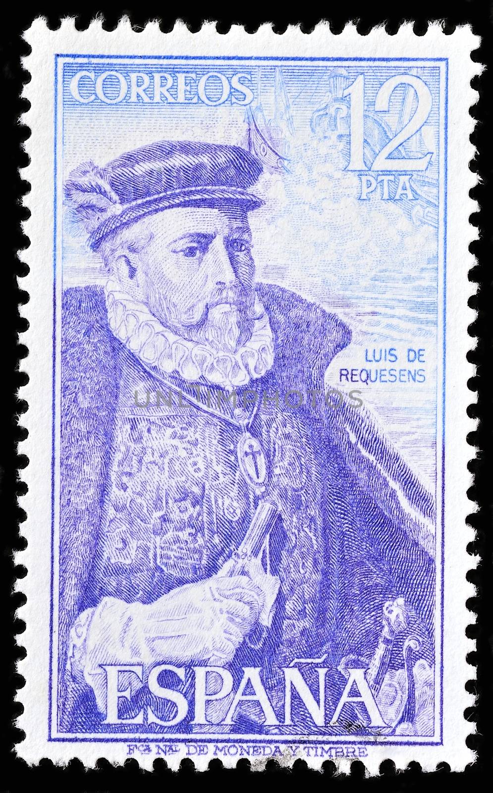 SPAIN - CIRCA 1976: stamp printed by Spain, shows Luis de Requesens, circa 1976