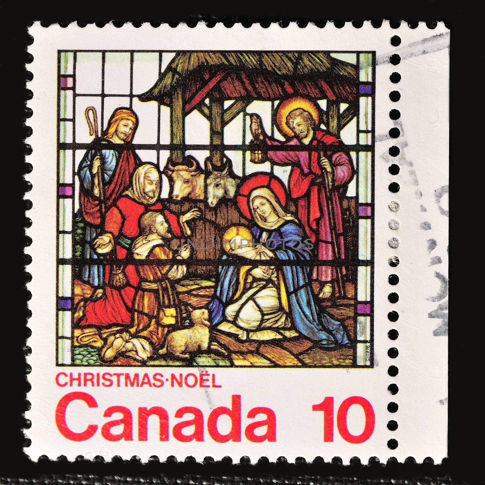 CANADA - CIRCA 1976: A stamp printed in Canada, shows christmas, circa 1976