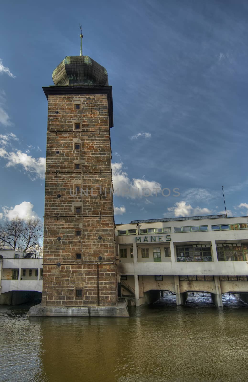 Gothic Water Tower in Prague by Mibuch