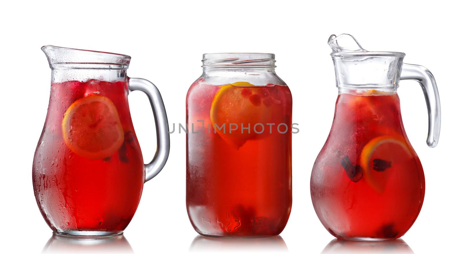 Jugs of hibiscus tea by maxsol