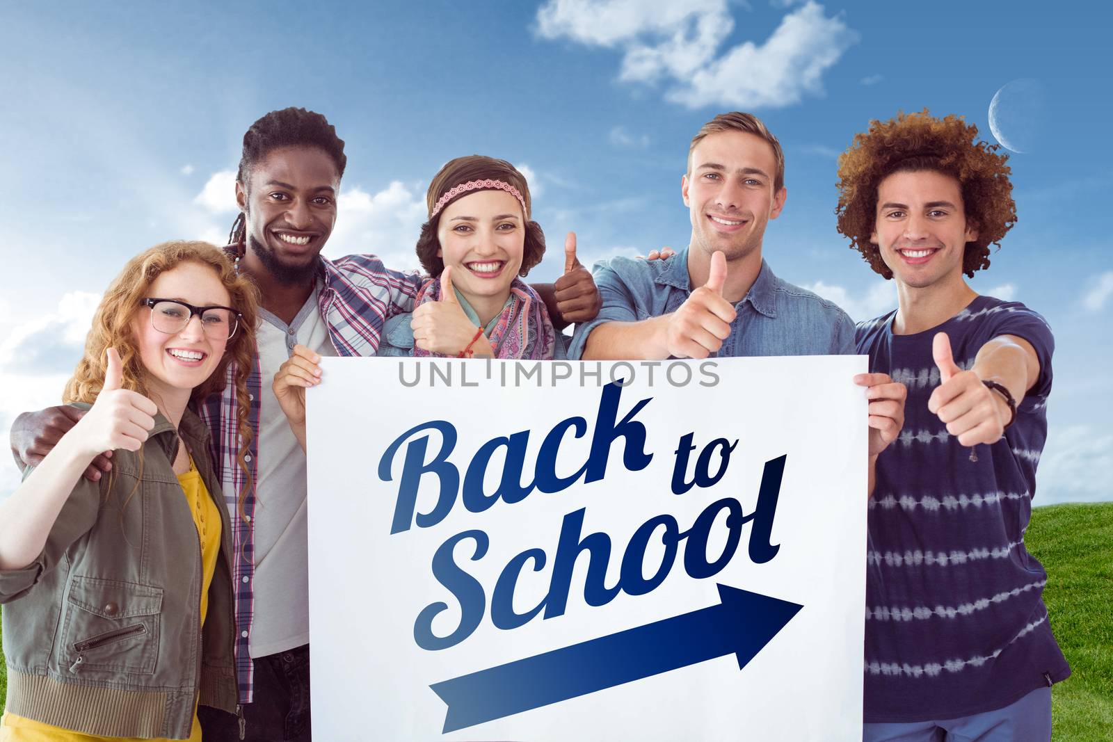 Composite image of fashion students smiling at camera together by Wavebreakmedia