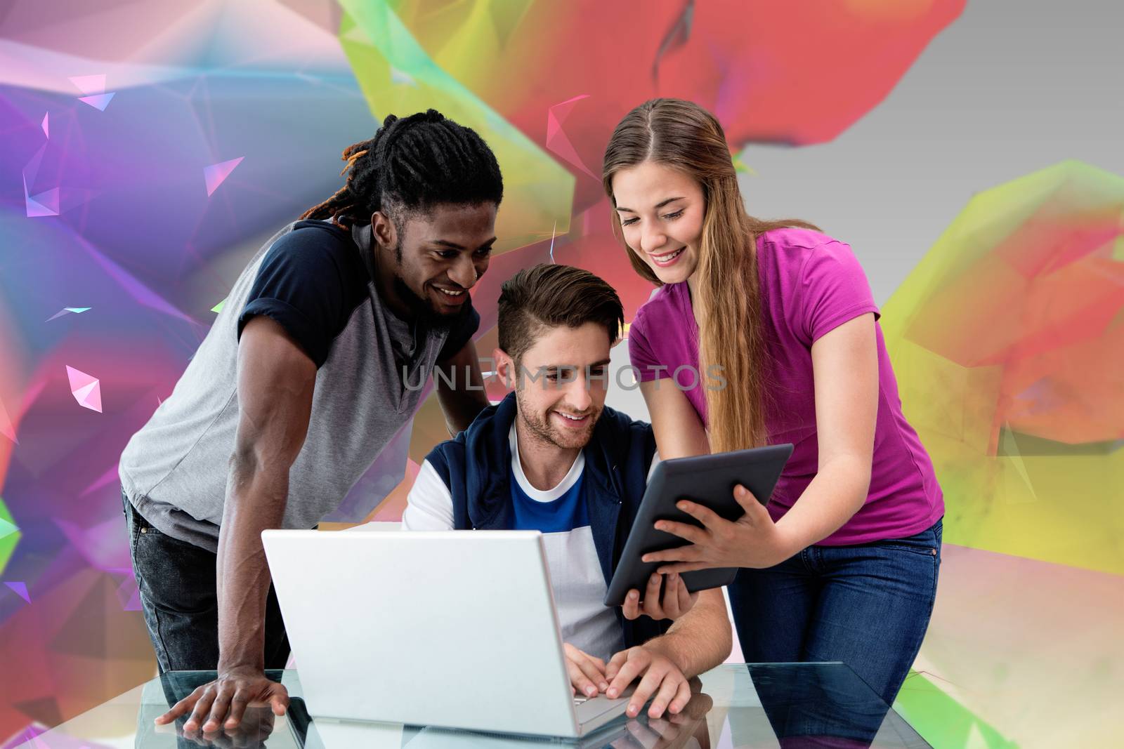 Composite image of creative team looking at digital tablet by Wavebreakmedia