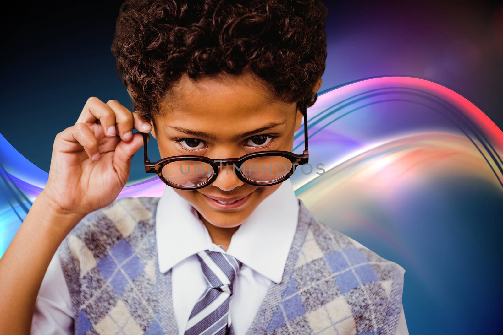 Composite image of pupil wearing glasses by Wavebreakmedia