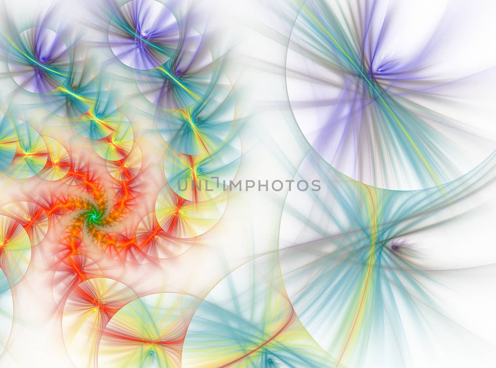 abstract fractal pattern on white background by Chechotkin