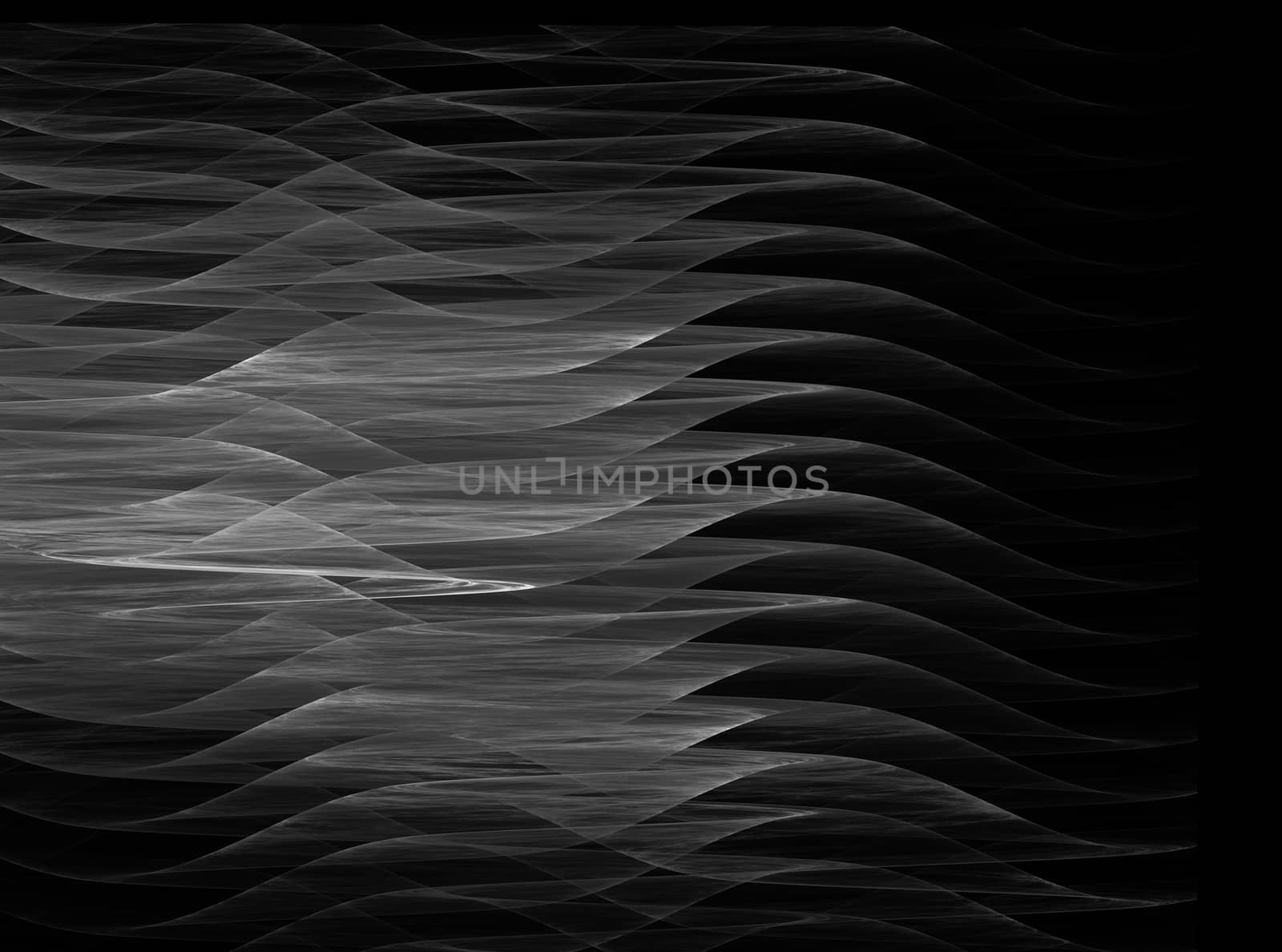 abstract fractal wave  pattern on black background by Chechotkin