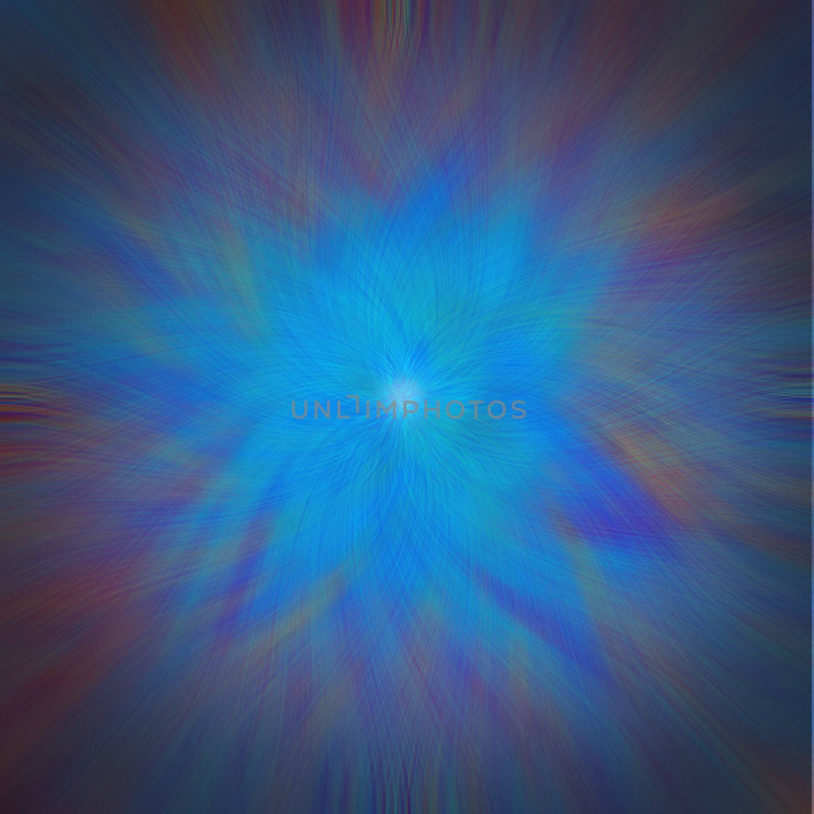 Abstract vortex concept illustation, predominantly blue