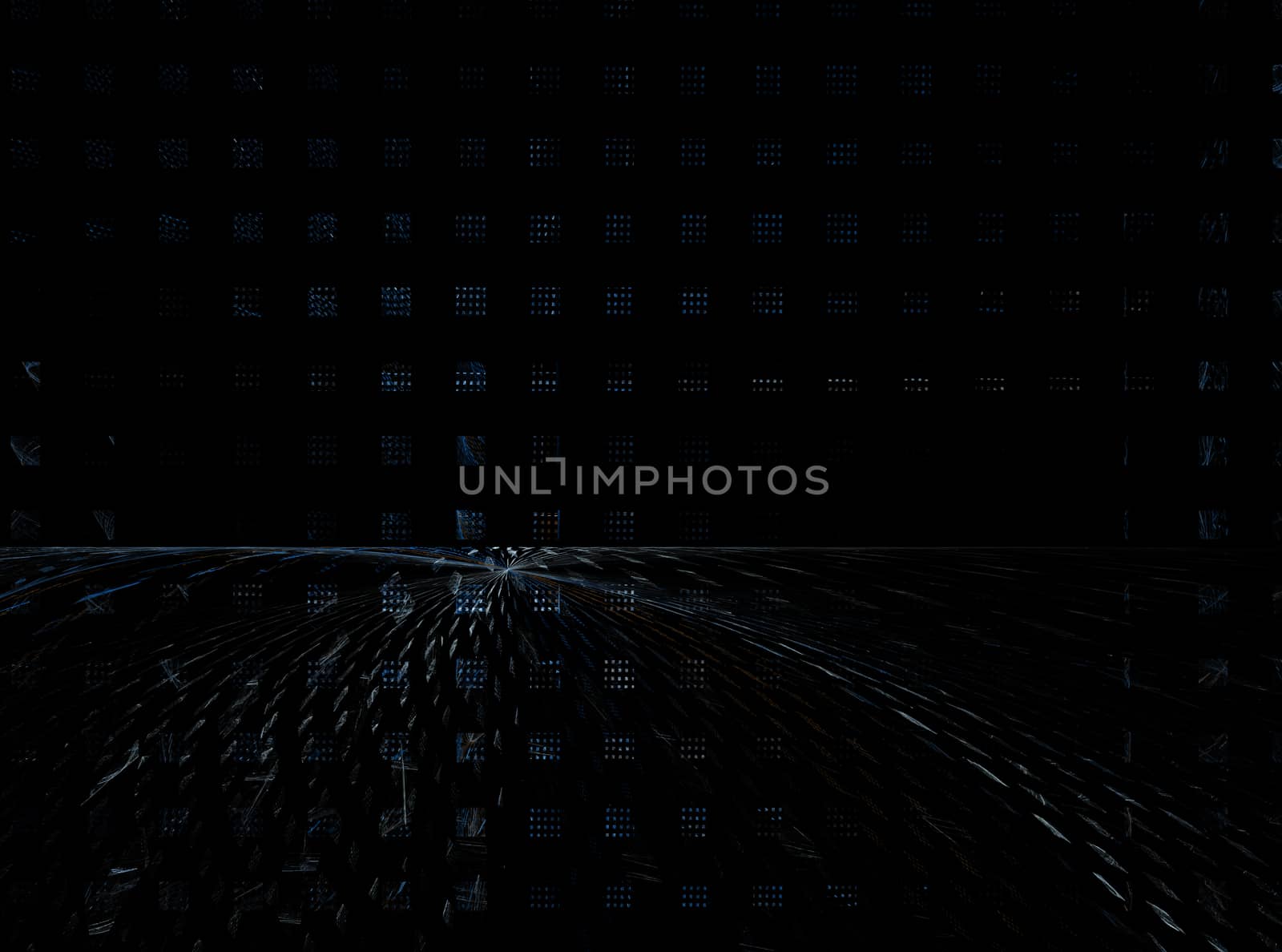 abstract fractal pattern on black background by Chechotkin