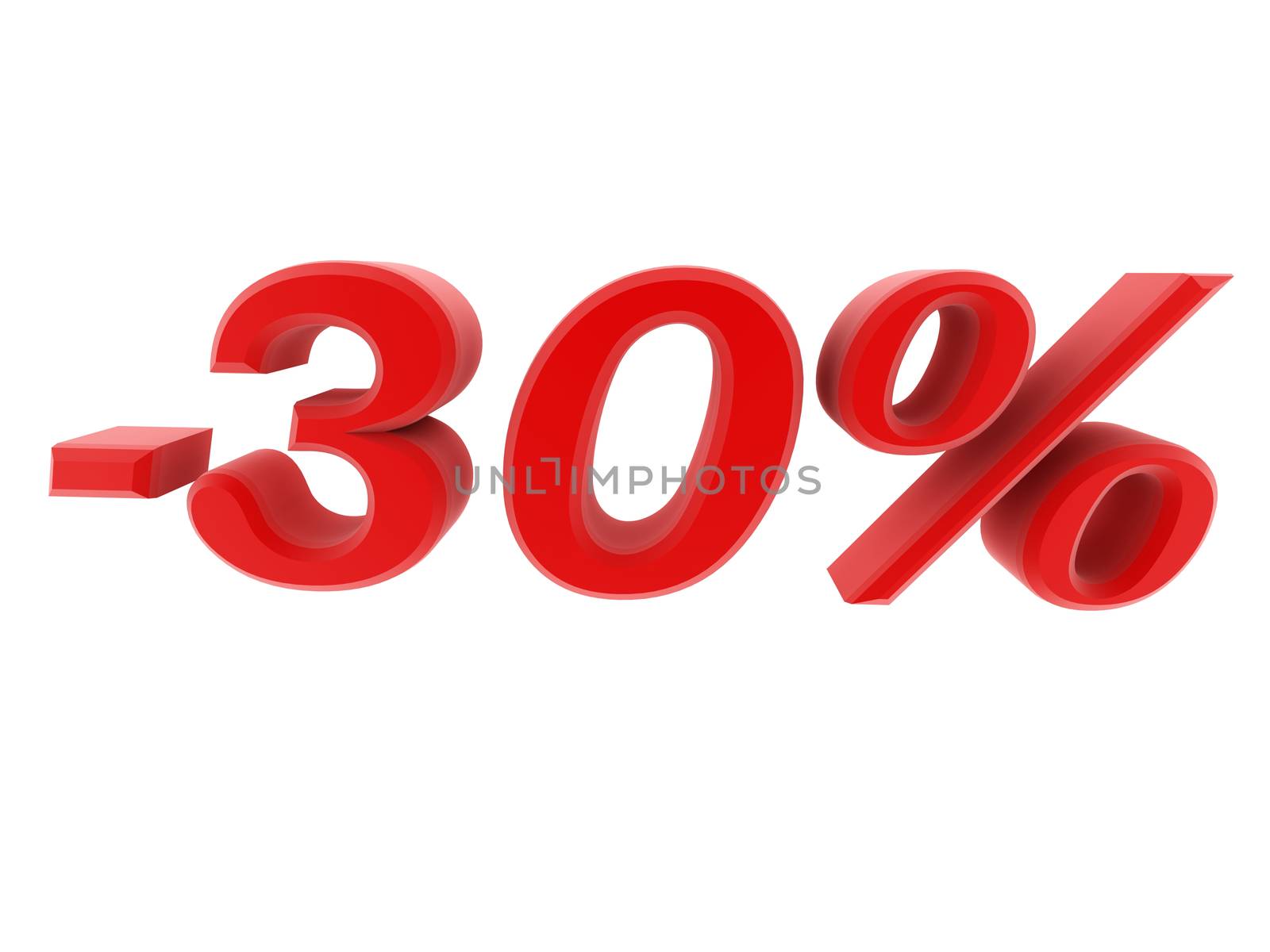 3d image 30 percent off digits