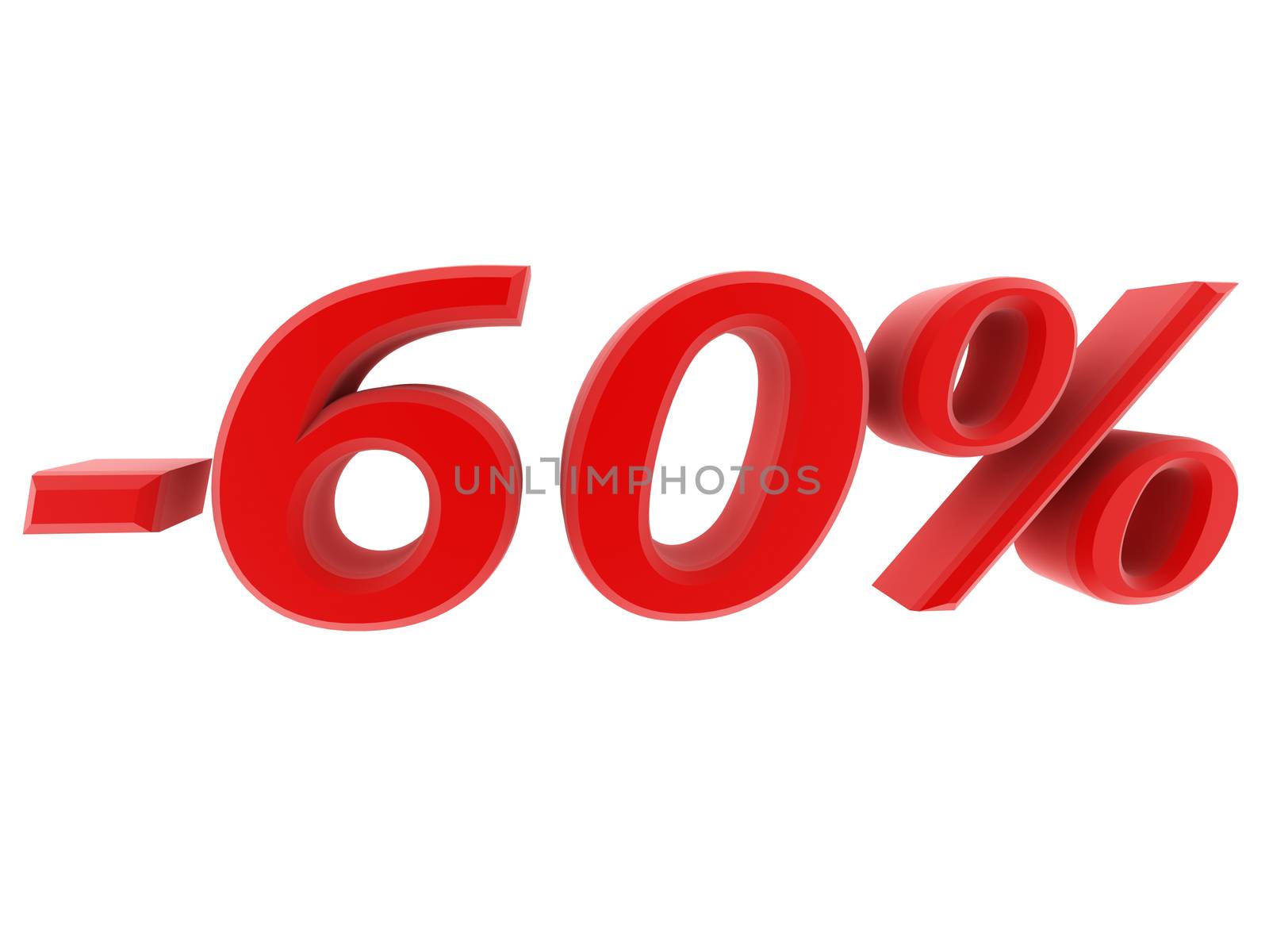 3d image 60 percent off digits