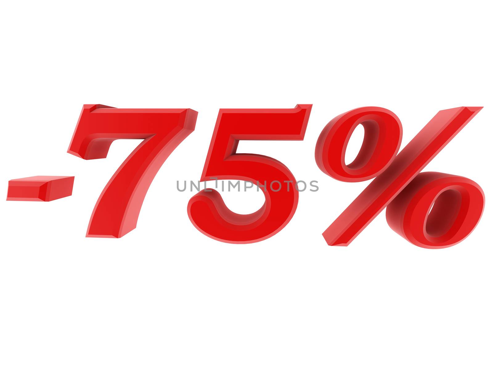 3d image 75 percent off digits by dacasdo