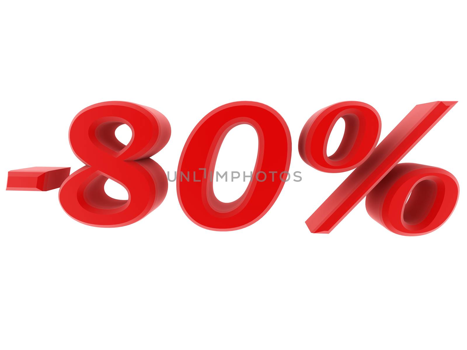 3d image 80 percent off digits by dacasdo