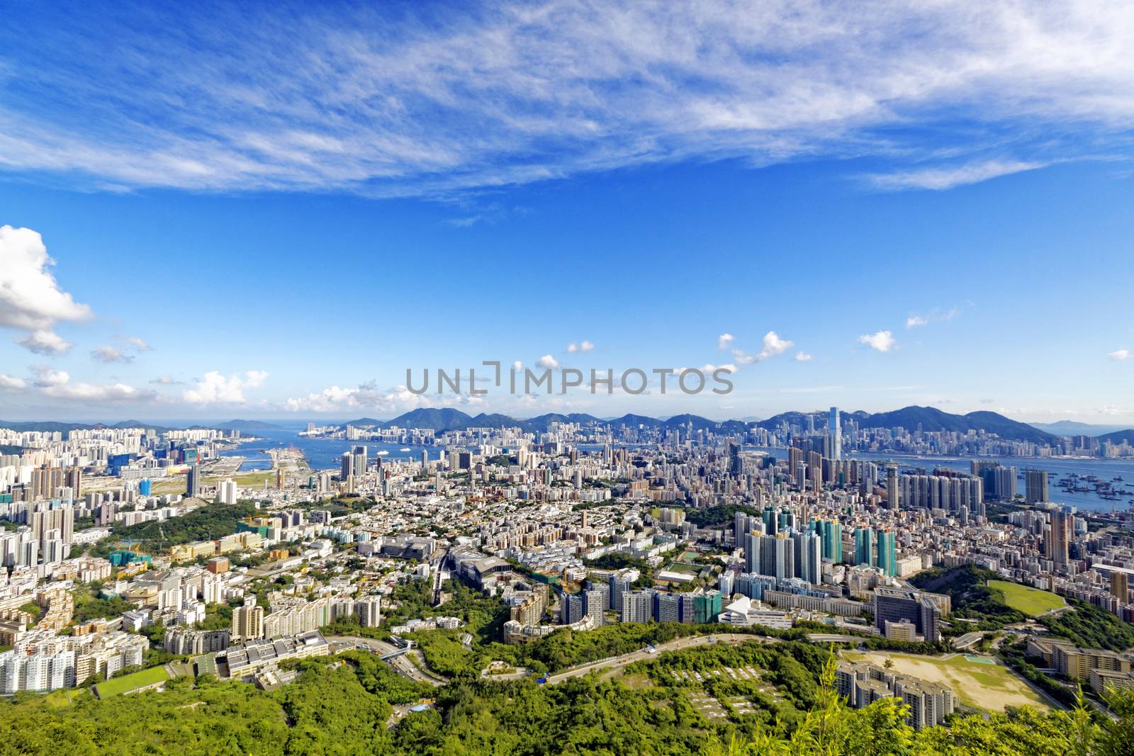 Hong Kong, China skyline panorama