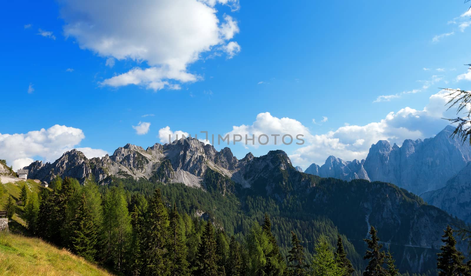 Cima del Cacciatore (Peak of the Hunter) in Julian Italian Alps. Tarvisio, Friuli Venezia Giulia, Italy