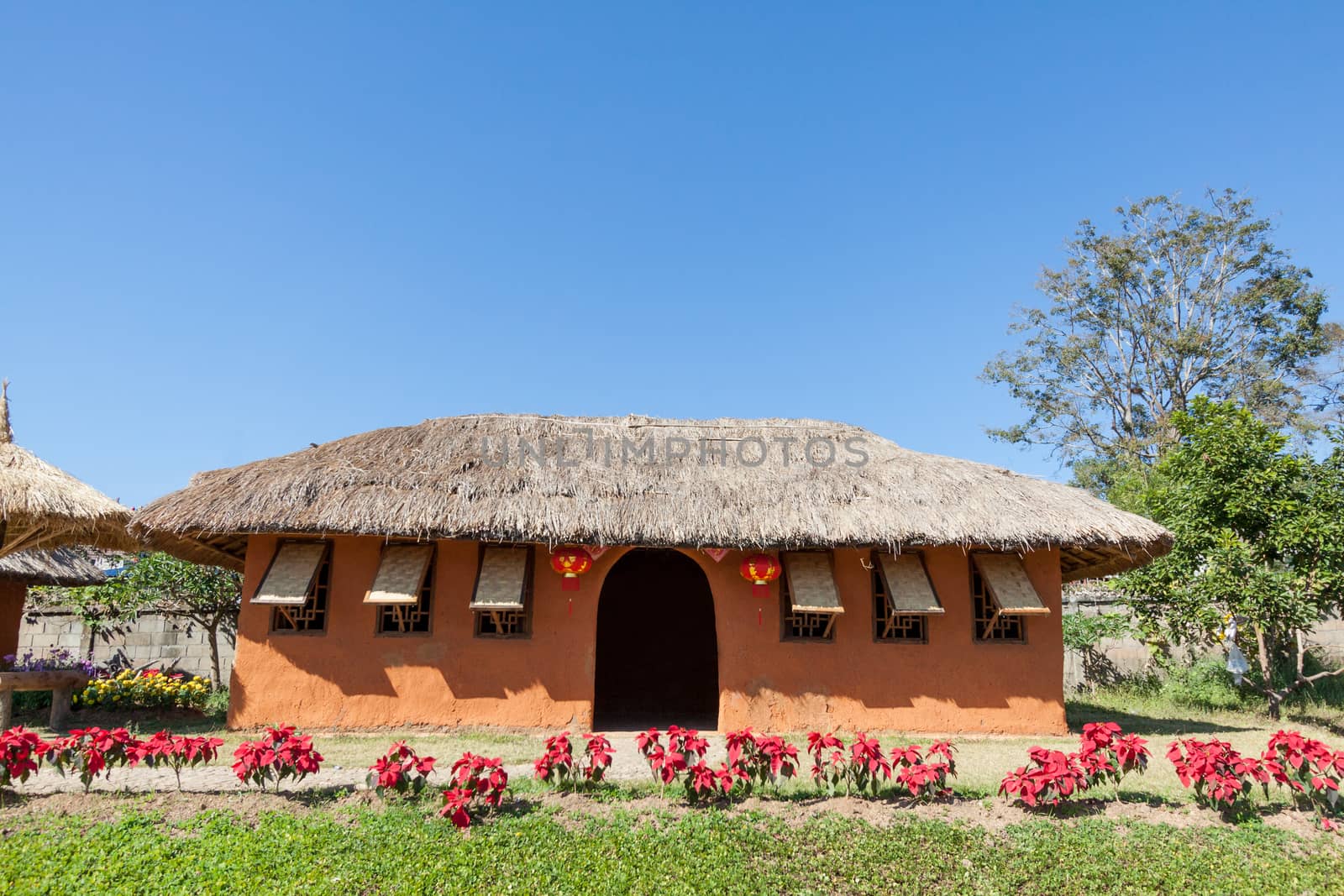 House made of clay at Santichon village