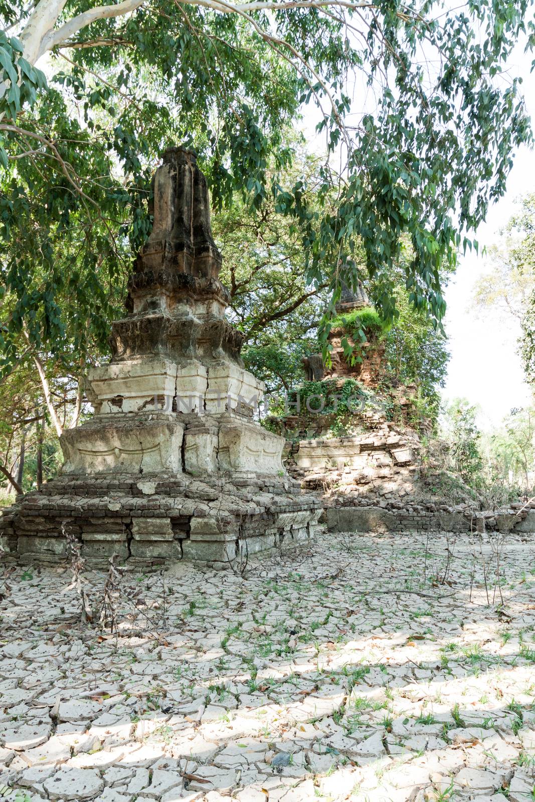 Old Temple ,old pagoda by kritsada1992