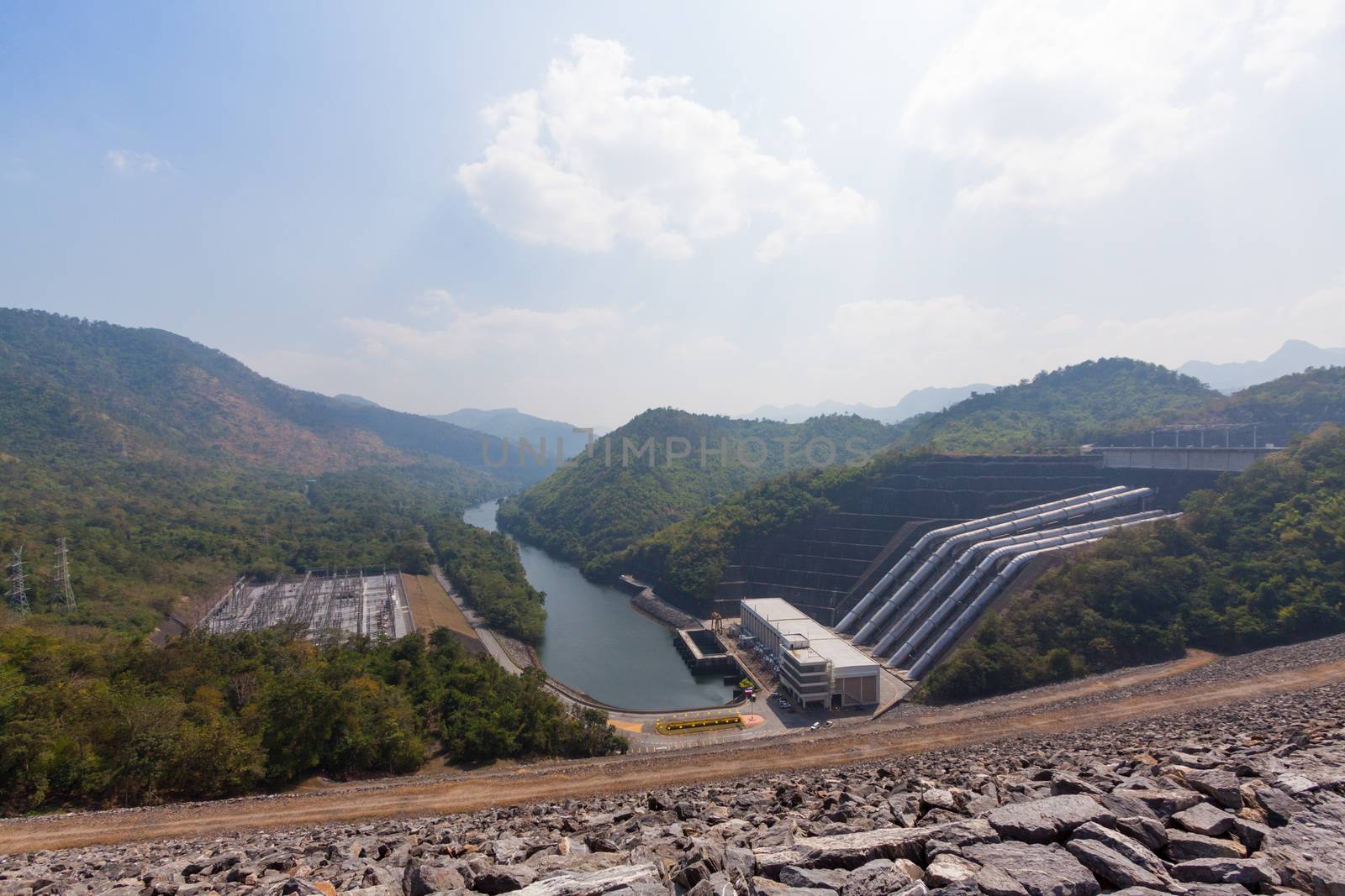 Srinakarin dam in kanjanaburi, thailand