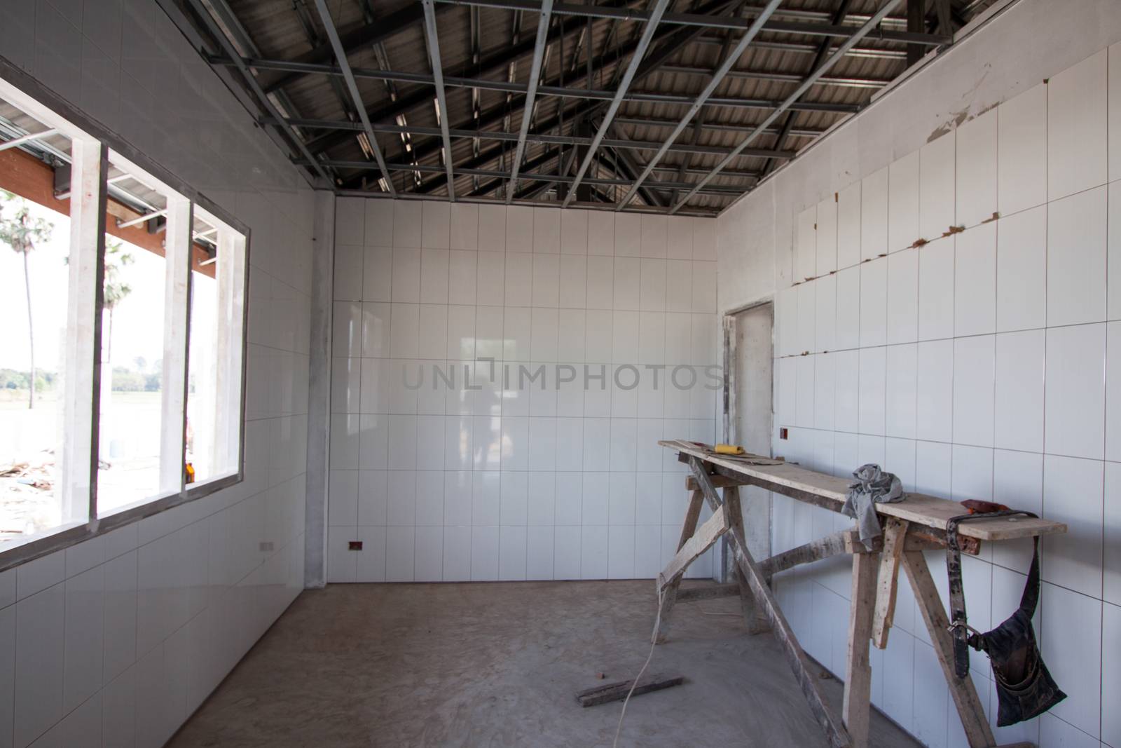 Home under construction kitchen