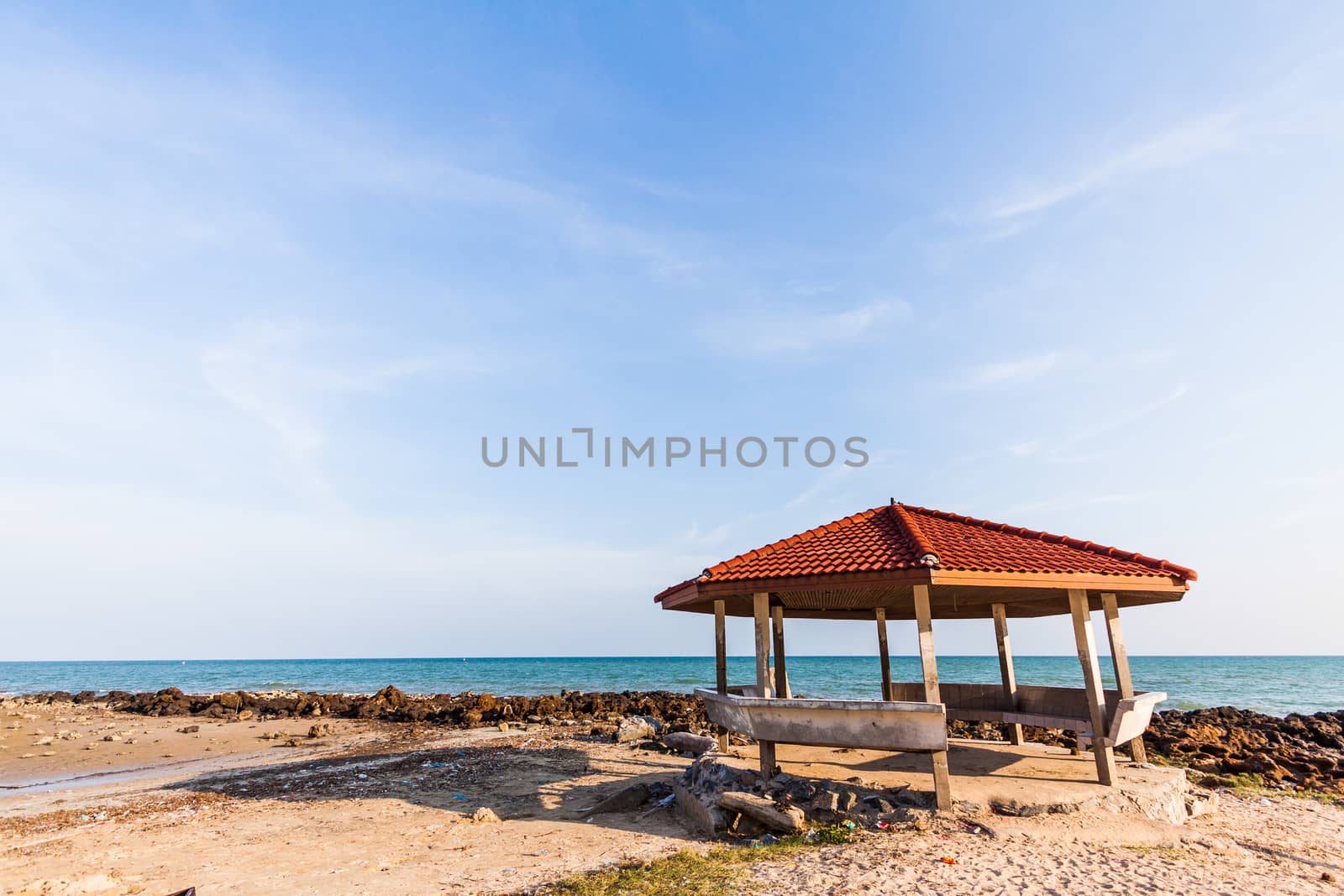 Landscape pavilion in the sea by kritsada1992